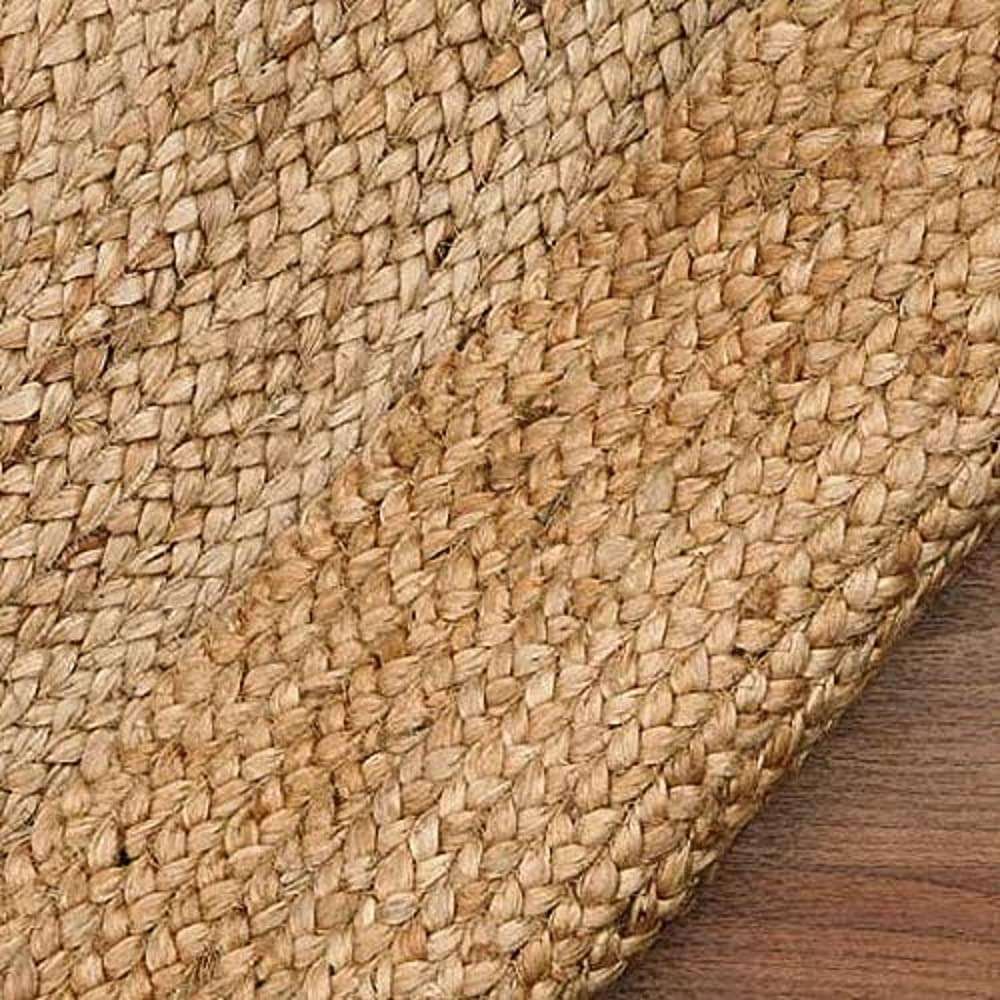 THE HOME TALK Natural Handcrafted Braided Round Jute Rug- 120CM|Traditional Carpet for Living Room,Kitchen,Entryway,Bedroom,Dining Room|Rustic Bohemian Decor| Anti-Skid Carpets for Centre Table 2