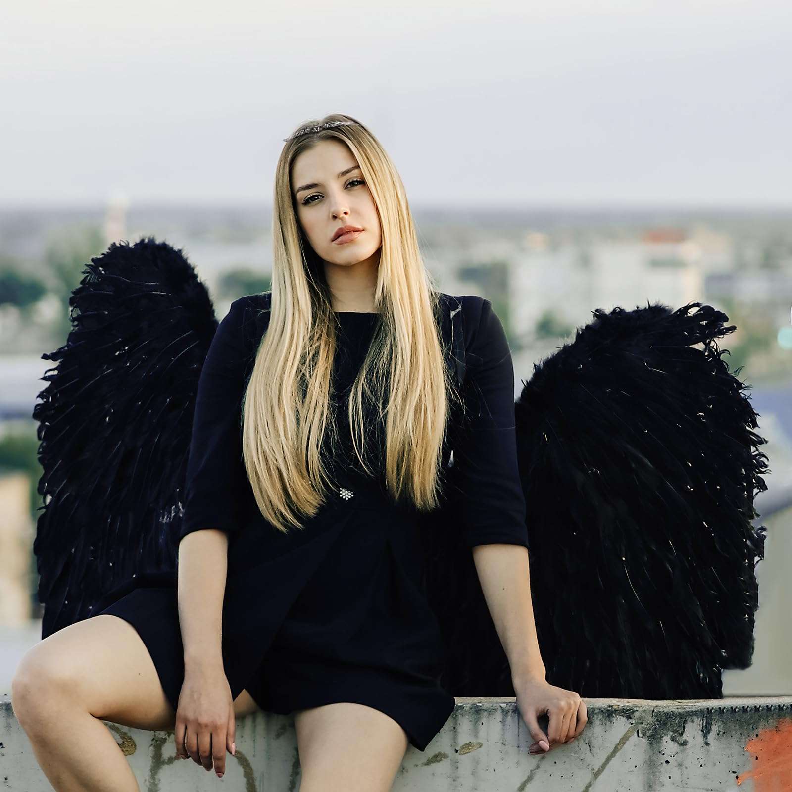 FOMIYES Vampire Headpiece Bat Design Headband Bat Headband Fascinator Anime Halloween Costume Accessory Wedding Headpiece for Party Banquet Wedding Black Halloween Headband Bat Ears Headband Adults 5