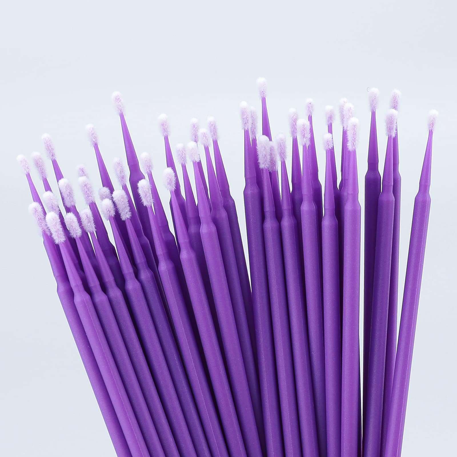 G2PLUS Micro Swabs, 100pcs Cotton Swabs for Makeup, Purple Microswabs for Eyelash Extensions, Disposable Applicators Brush for Nails, Eyeliner and Lash Tech Supplies 4
