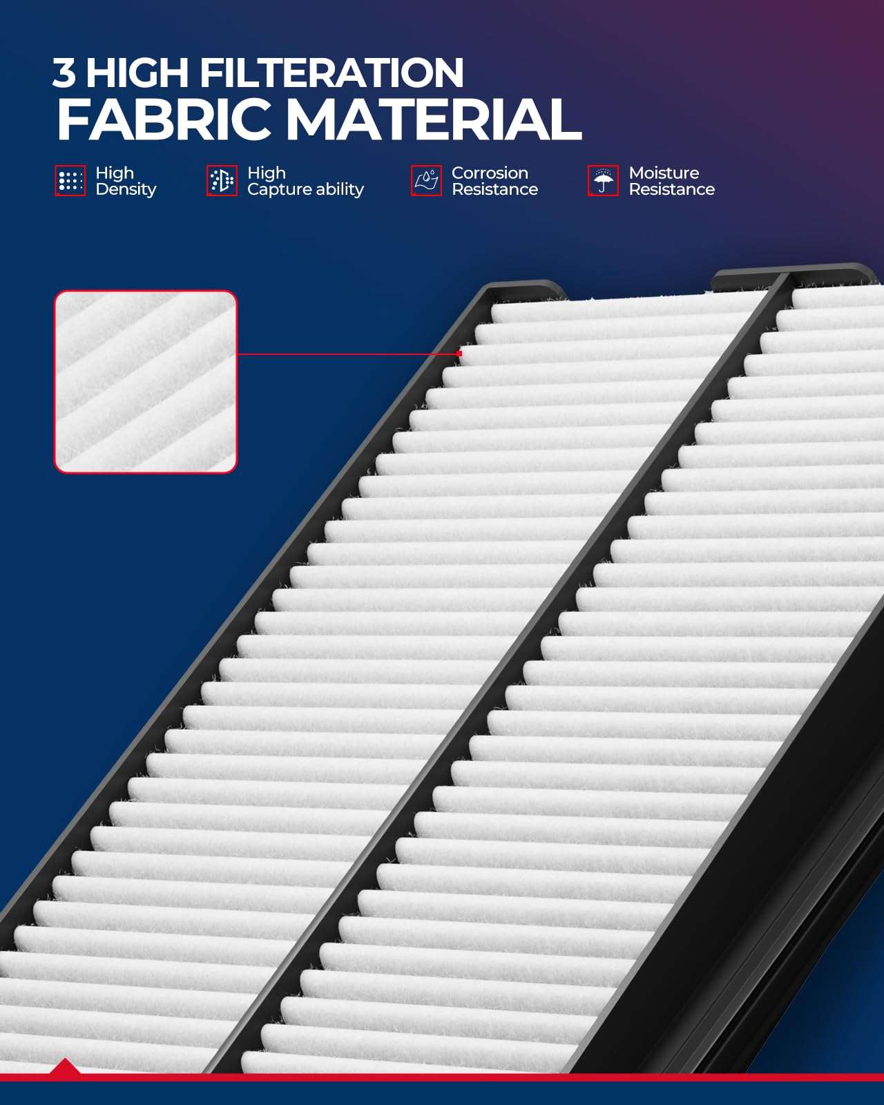 KAX Engine Air Filter, CA11010 Replacement for Acura MDX 2010 2011 2012 2013, Acura ZDX 2010-2013, Advanced Air Filter Media, Increased Acceleration 5