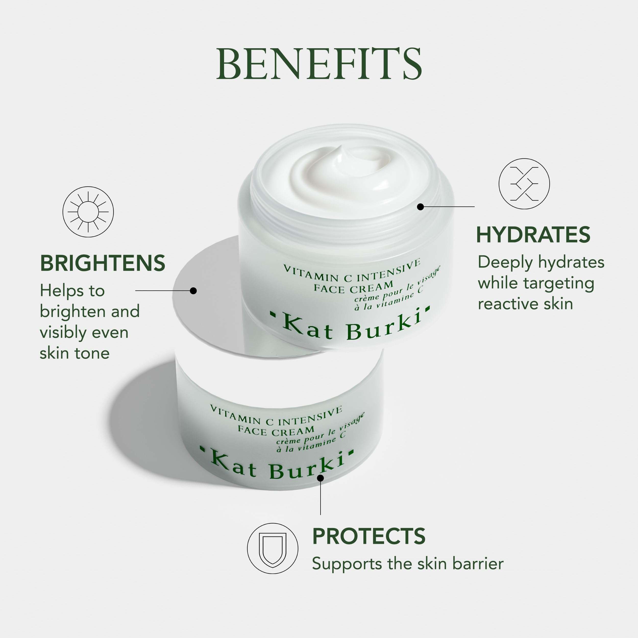 KAT BURKI 15% Stabilized Vitamin C Intensive Face Cream. Radiance-Boosting Moisturizer for Glowing & More Firm Skin, 3.4 fl.oz. 4