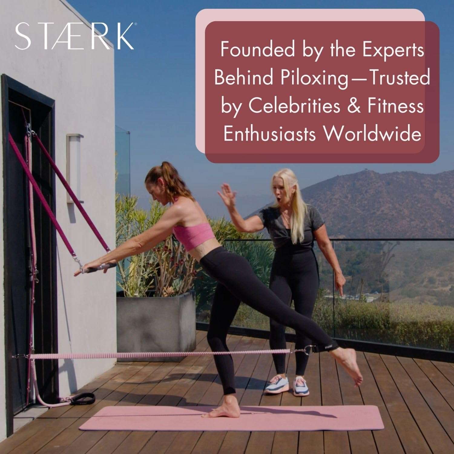 STAERK Medium Resistance Band Set - Pilates Resistance Exercise Bands - at-Home Pilates for Strength & Flexibility 5