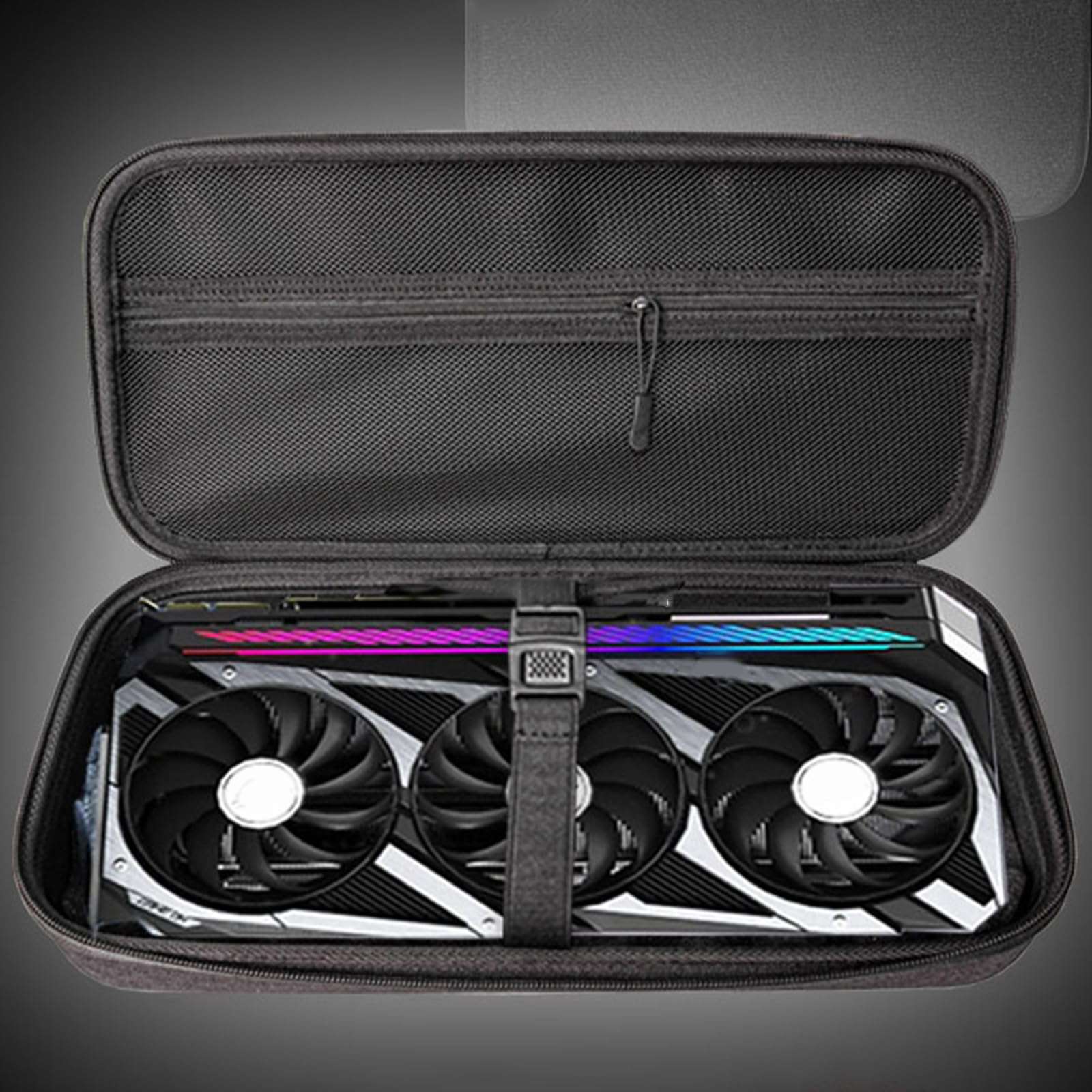 QGFEWXP Portable Storage Box for Graphics Cards Rtx4060 / Rtx4070i / Rtx4080s / Rtx4090 Graphics Hard Case with Handle Card Travel Carrying Bag Card Storage Case 4