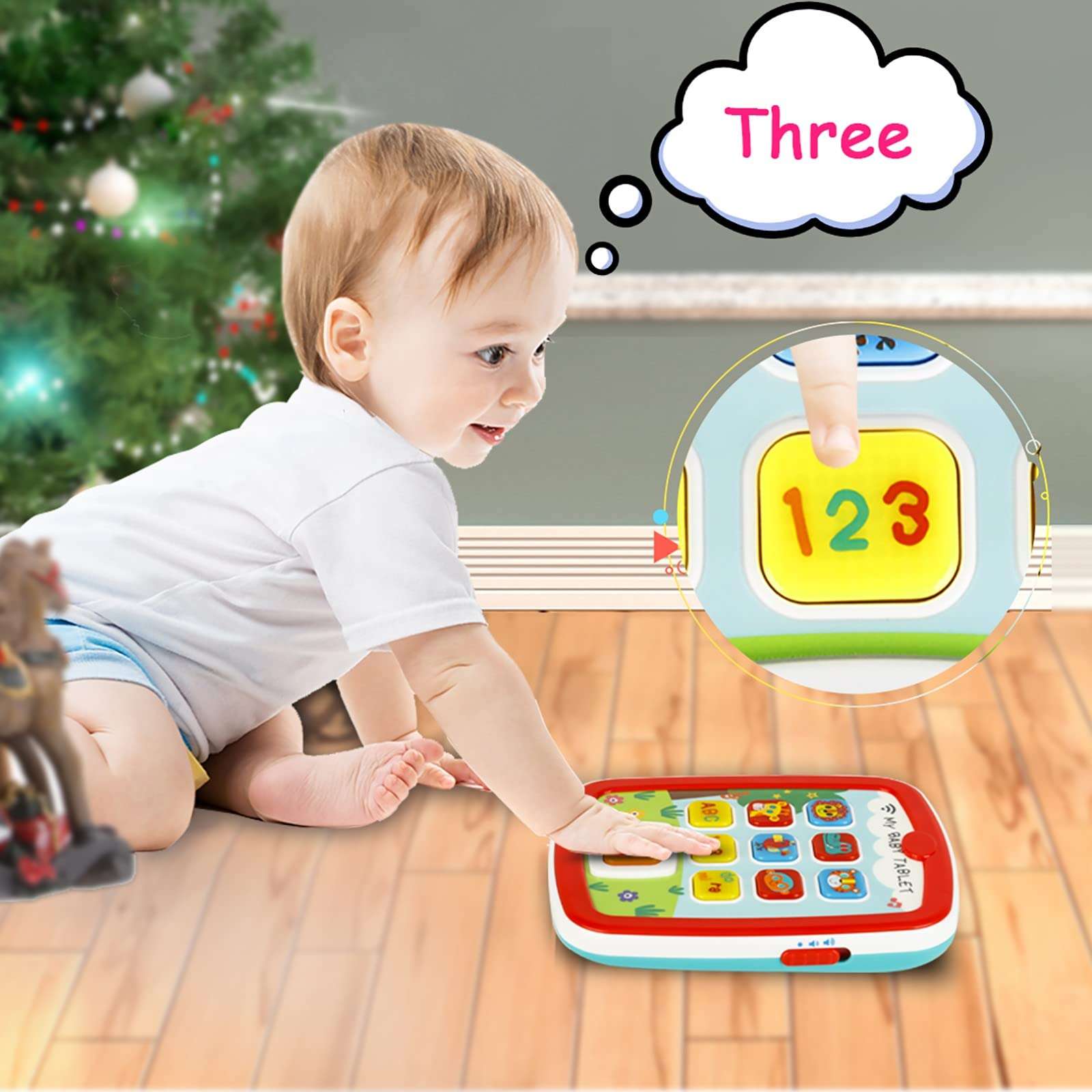 HISTOYE Baby Tablets - Musical Toys for 1-2 Year Olds, Educational ABC 123 Sounds Learning Toys 4