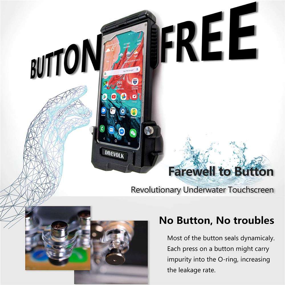DIVEVOLK Seatouch 3 Underwater Diving housing case compatiable for Samsung S8/ S8+/S9/S9+,Perfect Phone Case for Surfing Swimming and Snorkeling 4