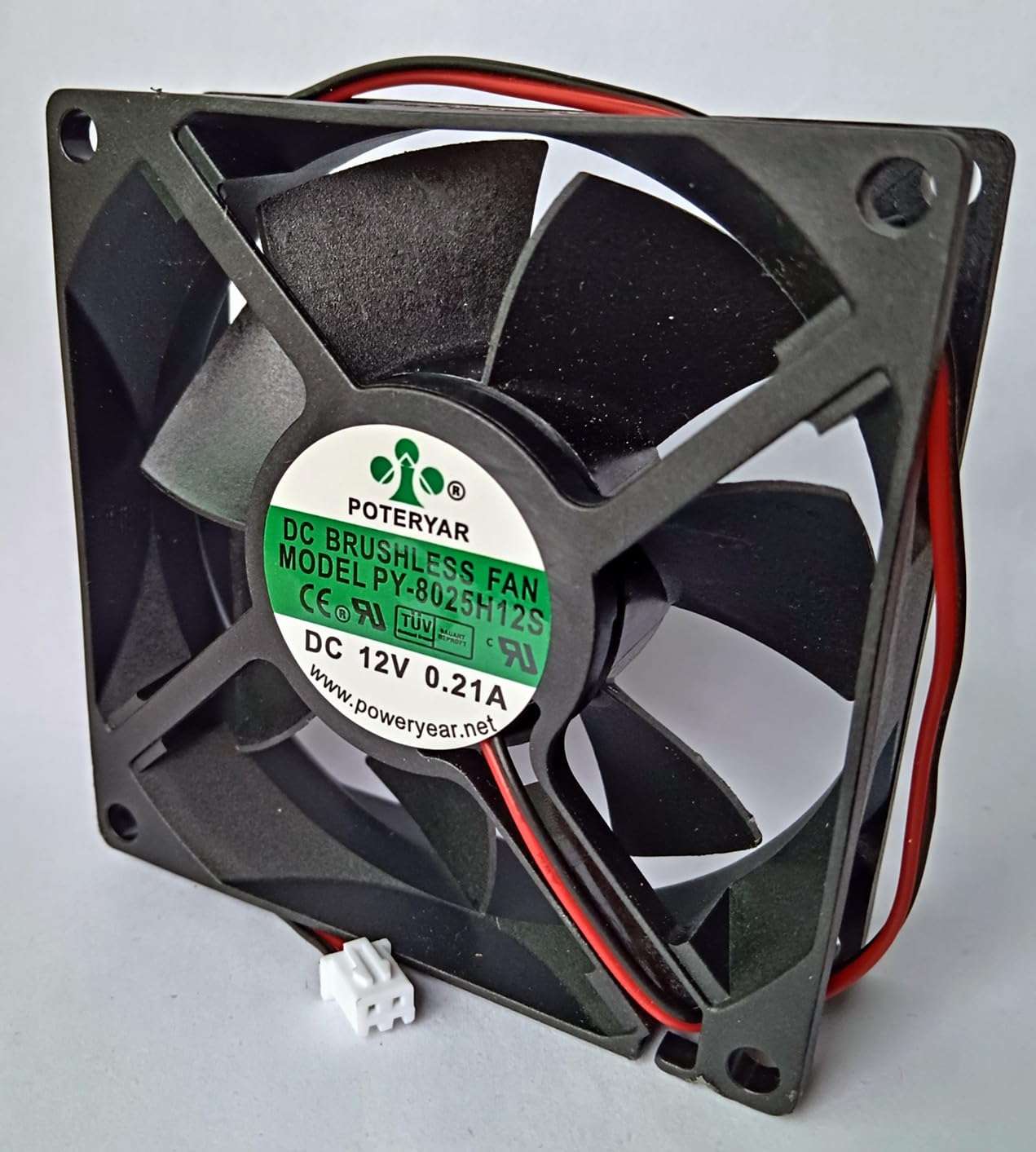 New PY-8025H12S 12V 8CM Fan PY-8025H12S 12V 0.21A 80×80×25mm Cooling Fan 4