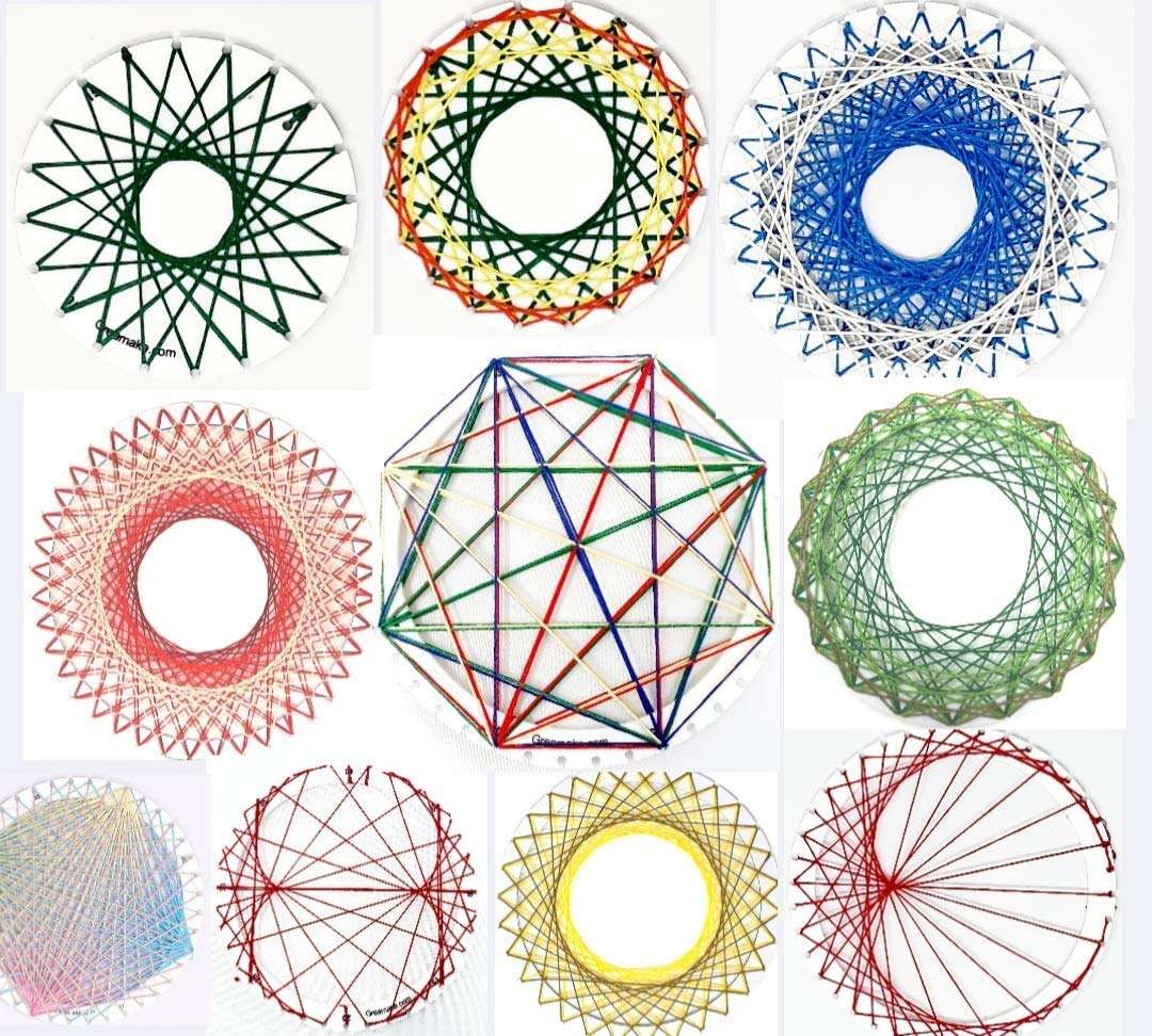 GREA String Art Kit - Set of Frames with Strings - Math Activity Kit - DIY Kit - Without Nails - for Kids and Teens - Art and Craft Gift (Set of 3) 5