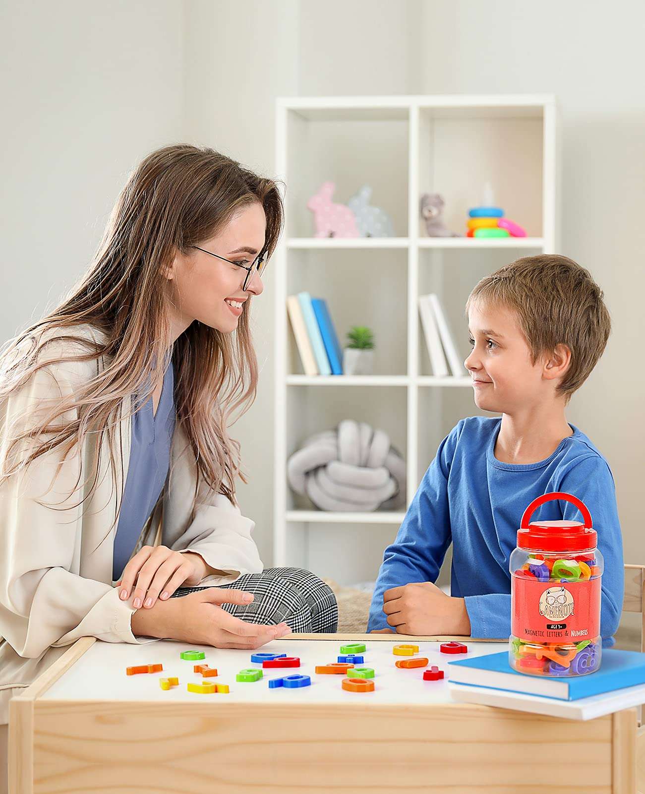 Gamenote Magnetic Letters and Numbers for Toddlers - Plastic Alphabet ABC 123 Magnets Refrigerator Kids Uppercase Lowercase Math Symbols for Fridge (78 Pcs) 6