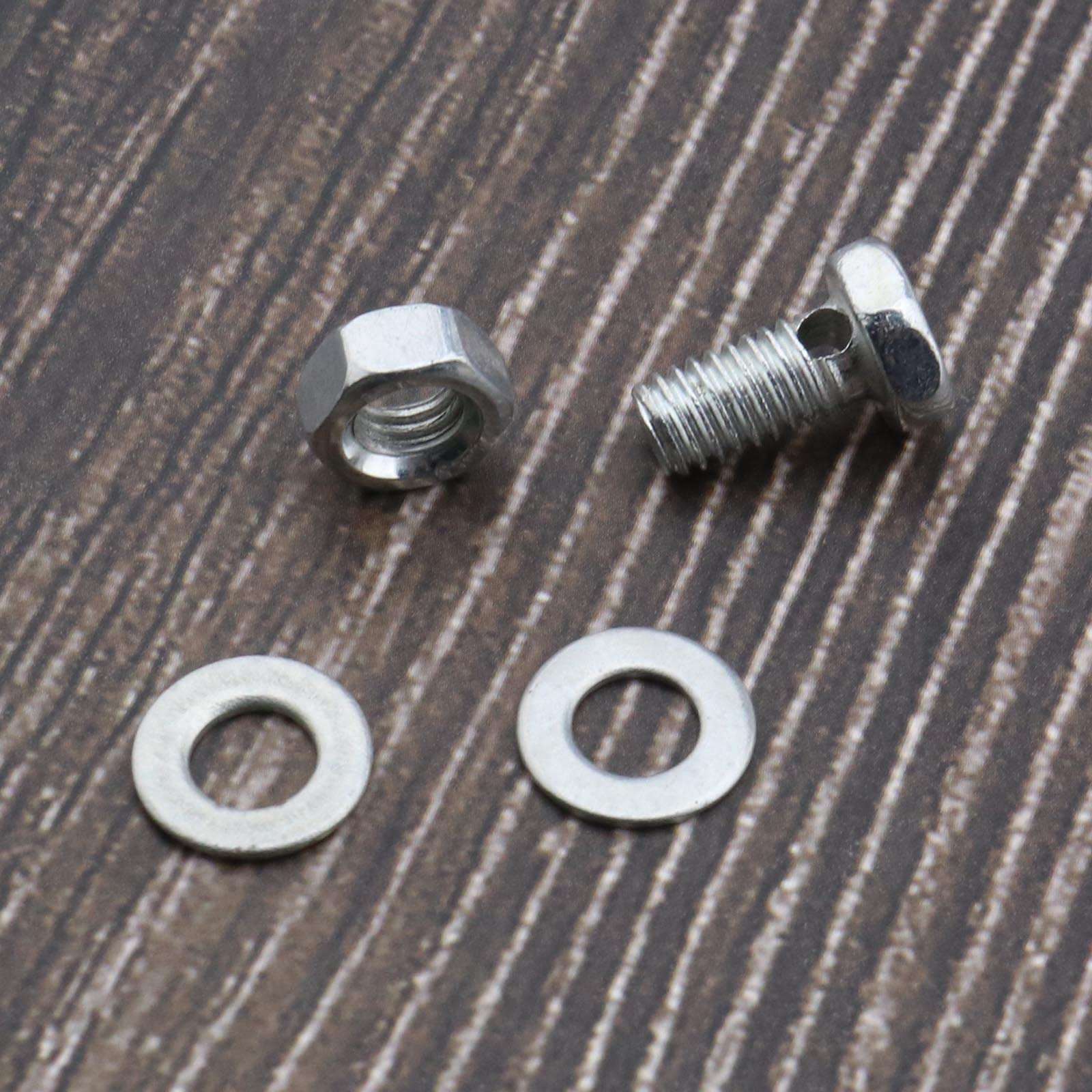 SING F LTD 20Pcs Bicycle Cable Anchor Bolts 6mm with Nuts and Washers for BMX Cross Bike Electric Bike Foldable Hybrid Kids Mountain Racing Trekking Bike Cycling Accessories Hex Head Screw 6