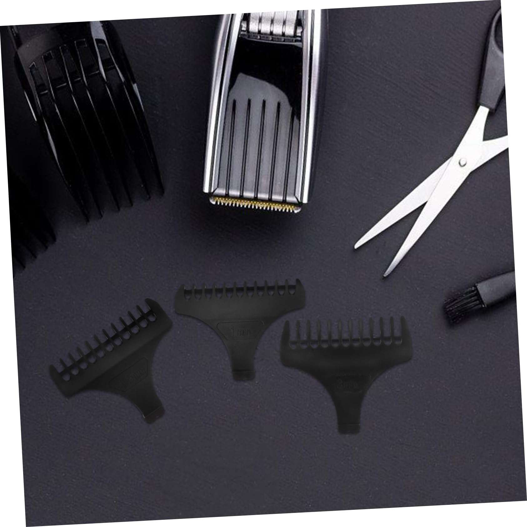 Didiseaon Clipper Oil Comb Set Tail Comb Hair Clipper Oil Hair Clipper Comb Cutting Trimmers Guide Combs 3mm/1mm/1.5mm Barber Accessories 6