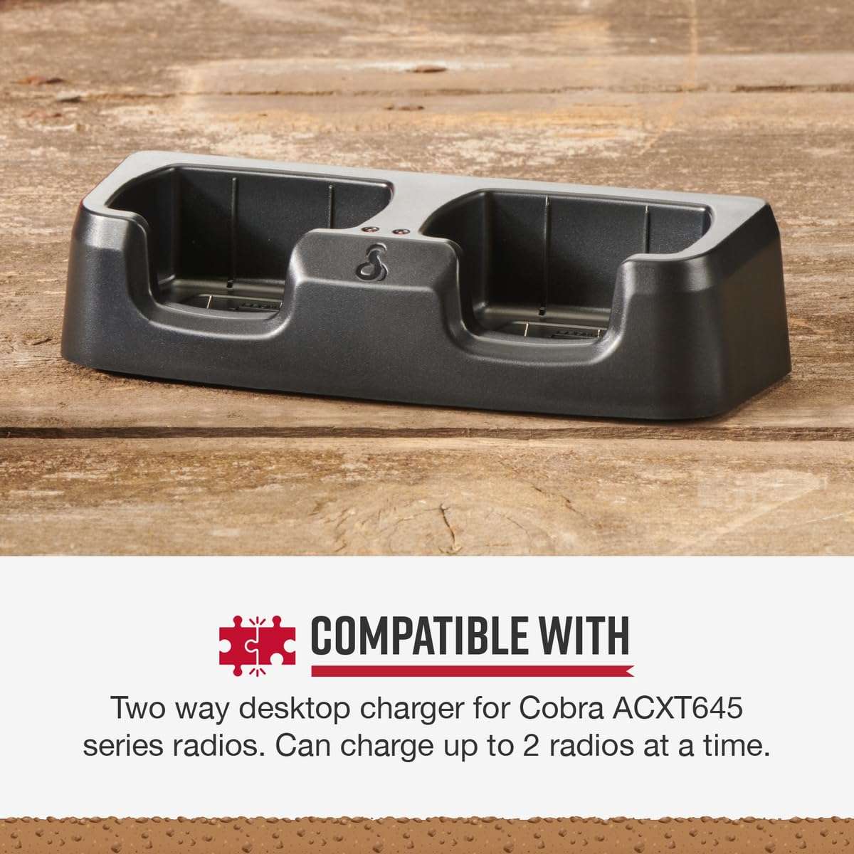 Cobra ACXT 600 Dock Charging Station for 2 Walkie Talkies with UBS Charging Cable - Dual Desktop Portable Charger, Compatible with ACXT645 Model (Pack of 4) 5