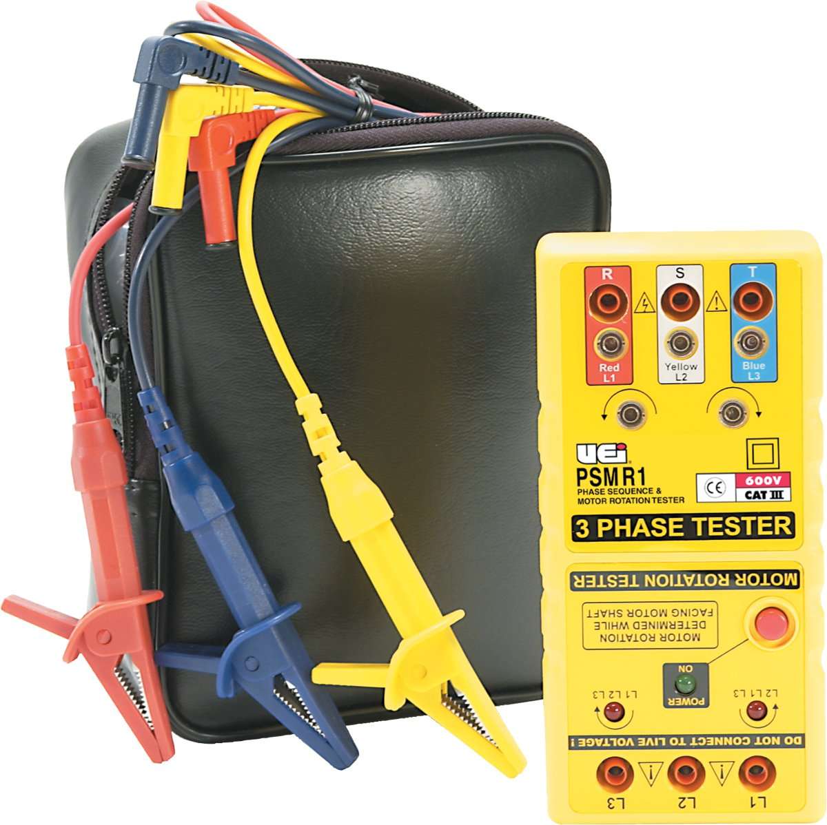 UEi Test Instruments PSMR1 Phase Sequence and Motor Rotation Tester , Yellow