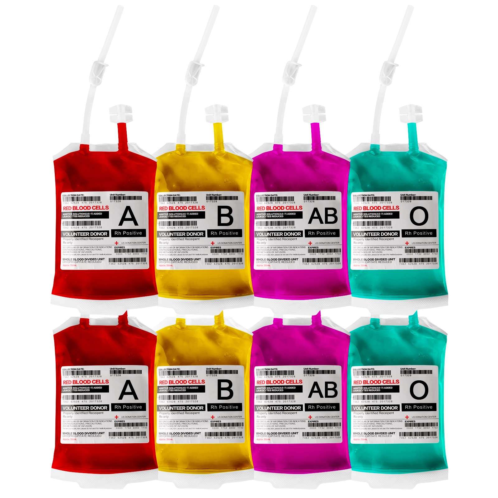 meowtastic Blood Bags for Drinks for Halloween Party Decorations, Reusable Halloween Blood Bag Drink Pouches with Syringe, IV Bags for Drinks, Vampire Nurse Graduation Decoration Supplies, Pack of 20 1