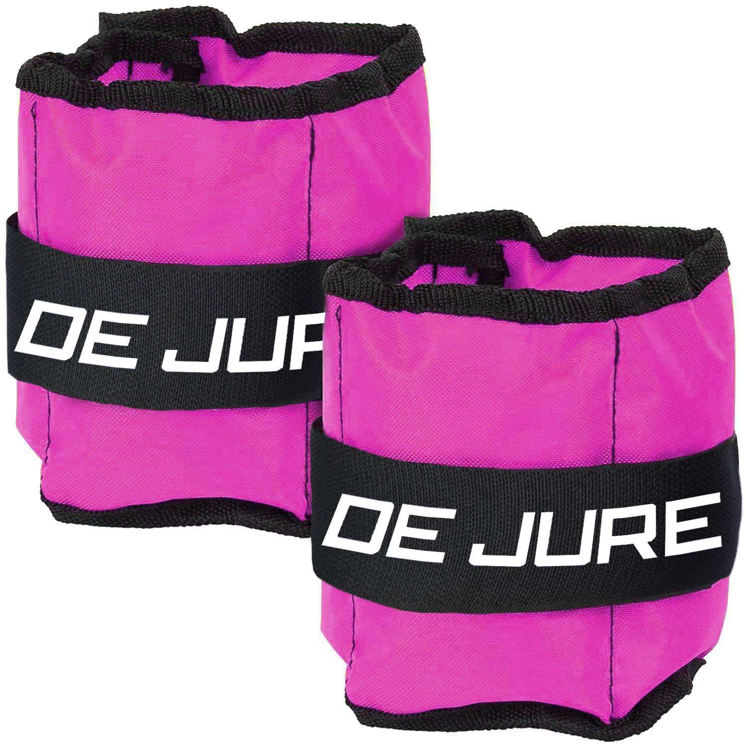 DE JURE FITNESS Ankle Weight/Wrist Weight 0.5KG Pair (0.5KG X 2PCS = 1KG) (Pink)-E (Pink)