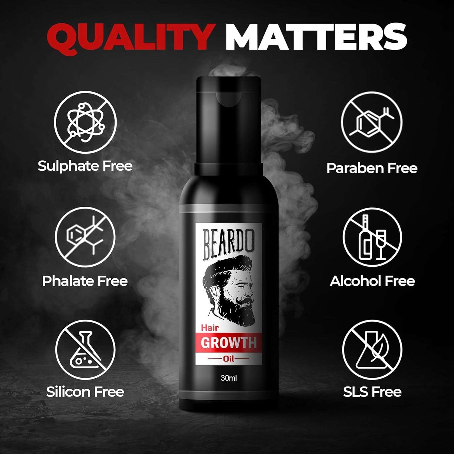 Beardo Beard & Hair Growth Oil, 30ml | Natural Hair Oil for Thicker & Longer Beard | Uneven, Patchy & Fast Beard Growth | Growth Oil for Stronger & Fuller Beard Hair 6