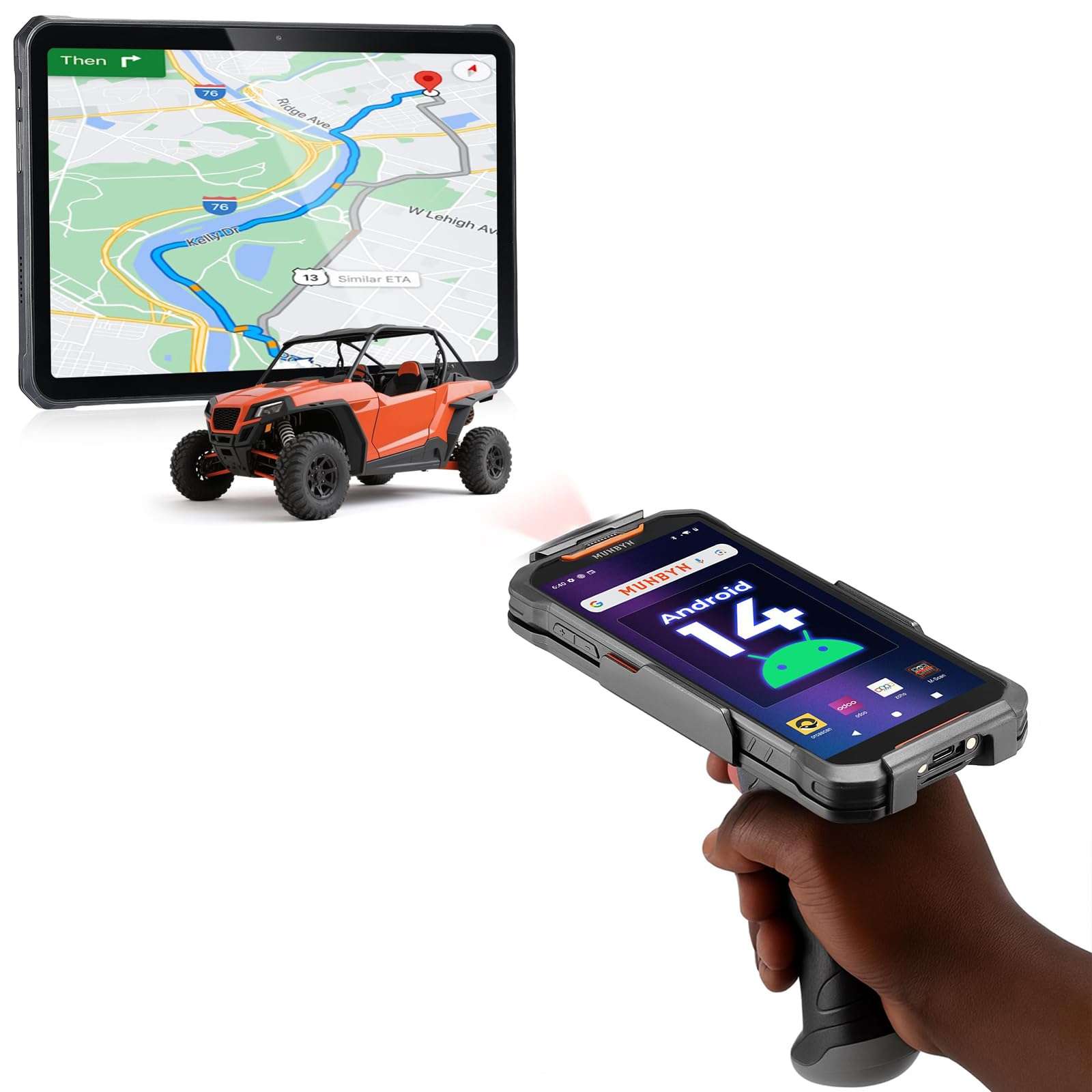 MUNBYN AS01P Barcode Scanner and ILT02 Rugged Tablet