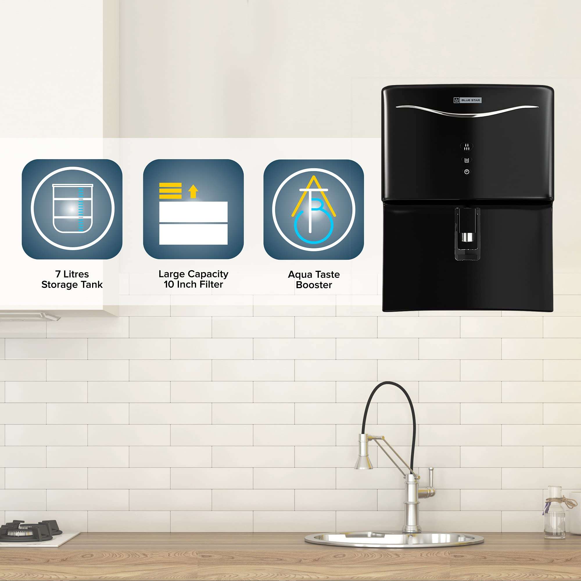 Blue Star Aristo RO+UV 7-Litre Water Purifier, AR4BLAM01 (Black) 4