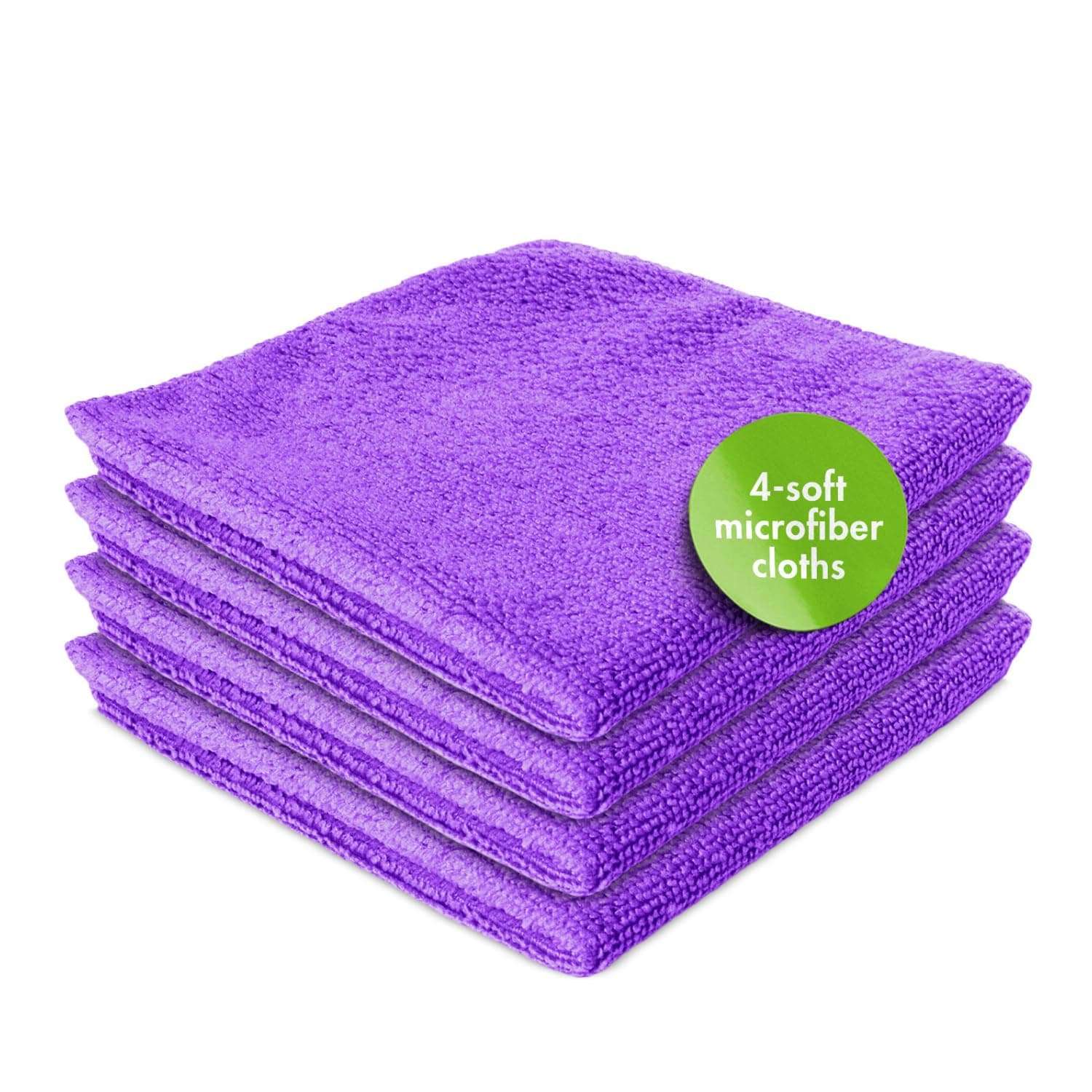 Screen Mom Screen Cleaner Purple Microfiber Cloths (4-Pack) - Microfiber Screens Cleaner Cloths, TV Cleaning Cloth for Electronic Cleaners, Laptop, Computer & Car Screens Cleaning Kit, TV Cleaners 2