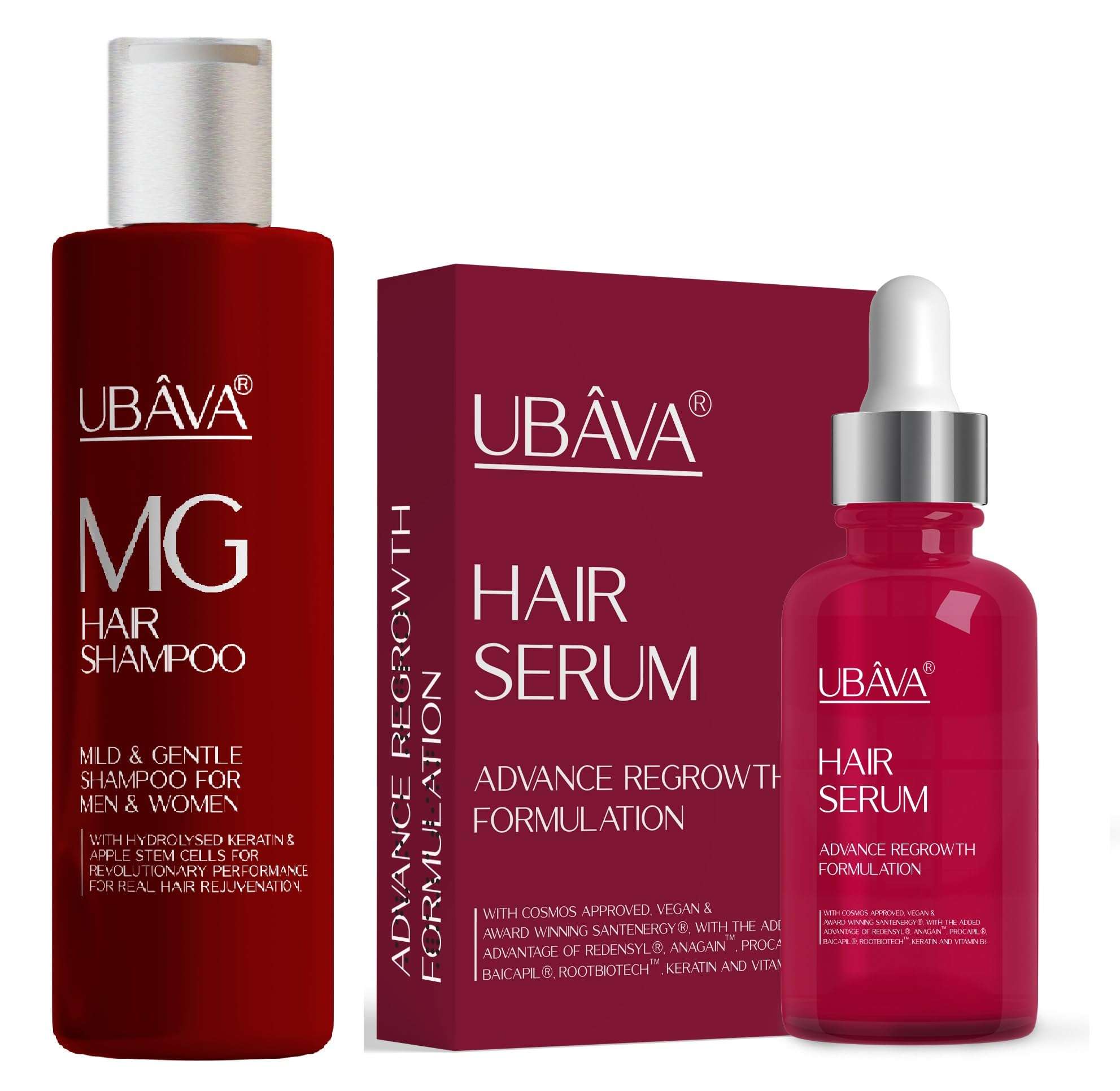 UBAVA Hair Serum + UBAVA MG Hair Shampoo (2) 1