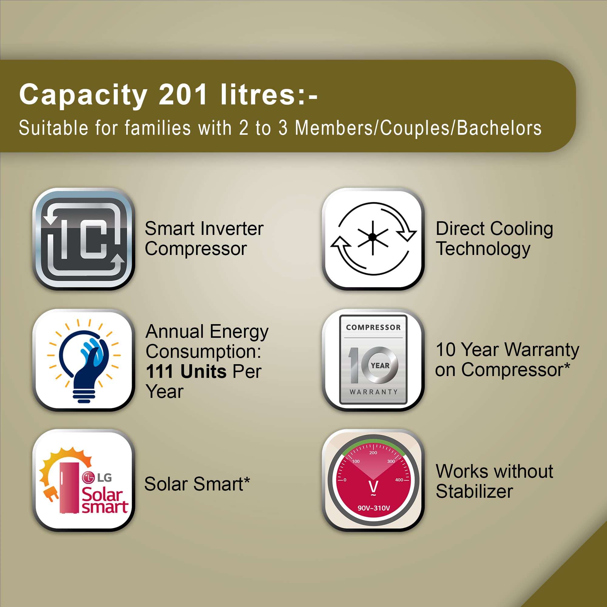 LG 201 L 5 Star Inverter Direct-Cool Single Door Refrigerator (GL-D211HBCZ, Blue Charm, Base stand with drawer) 3