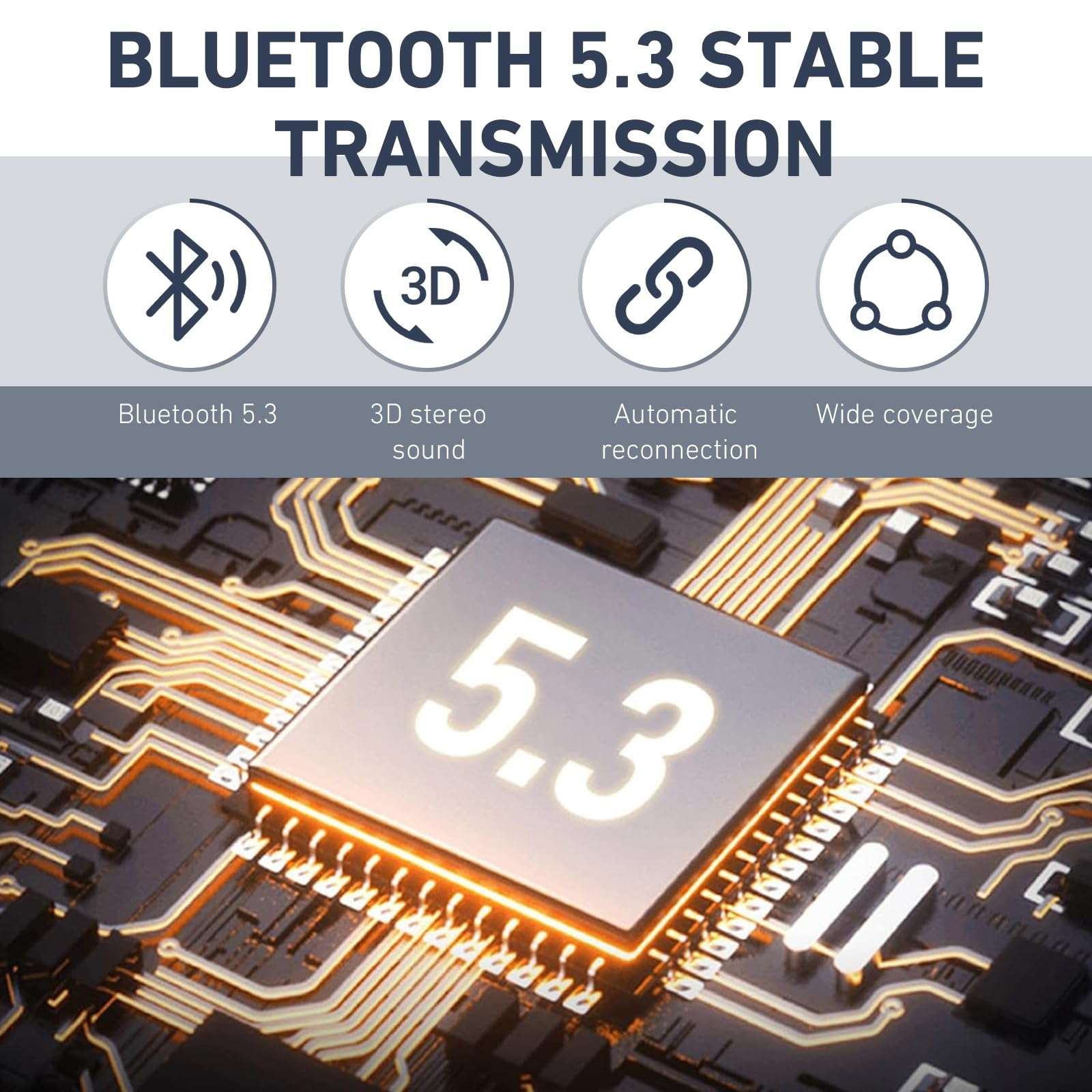 Cuymoap Car USB Bluetooth Receiver, 5.3 Chip Wireless FM Transmitter with LED Display, Adjustable Audio Adapter with USB Interface and 0.13" Jack, Universal Modification for Stereo System (Black) 5