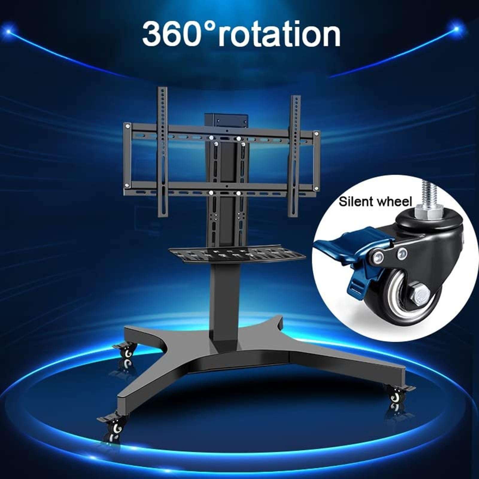 TV Monitor Wall Mount,TV Wall Mount,Motorized TV Mount - Motorized TV Lift, Mobile TV Stand with Wheels Rolling TV Stand, Mobile TV Stand Cart with Height Adjustable, 4 Step Height (One Col 4