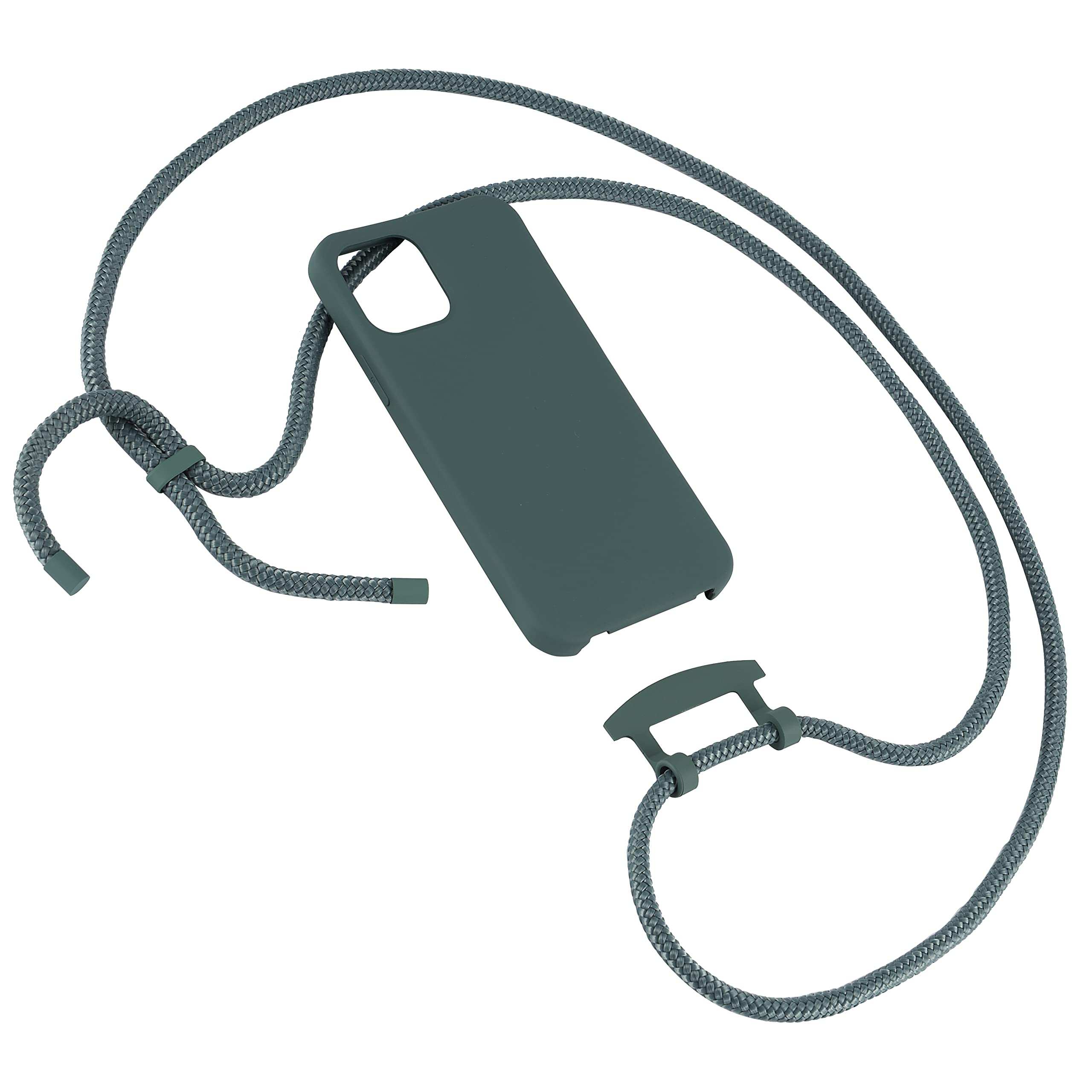 HoldingIT Crossbody Phone Case with Detachable Lanyard Compatible with iPhone 11, 2-in-1 Hands Free iPhone Cover with Drop Protection, Adjustable Rope Green 4