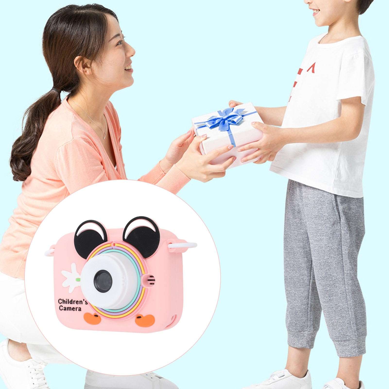 Mavis Laven Kids Camera, Silicone Protector Toddler Camera Toy 2 Inches Screen HD Front Rear Lens for Indoor Outdoor (Pink) 5