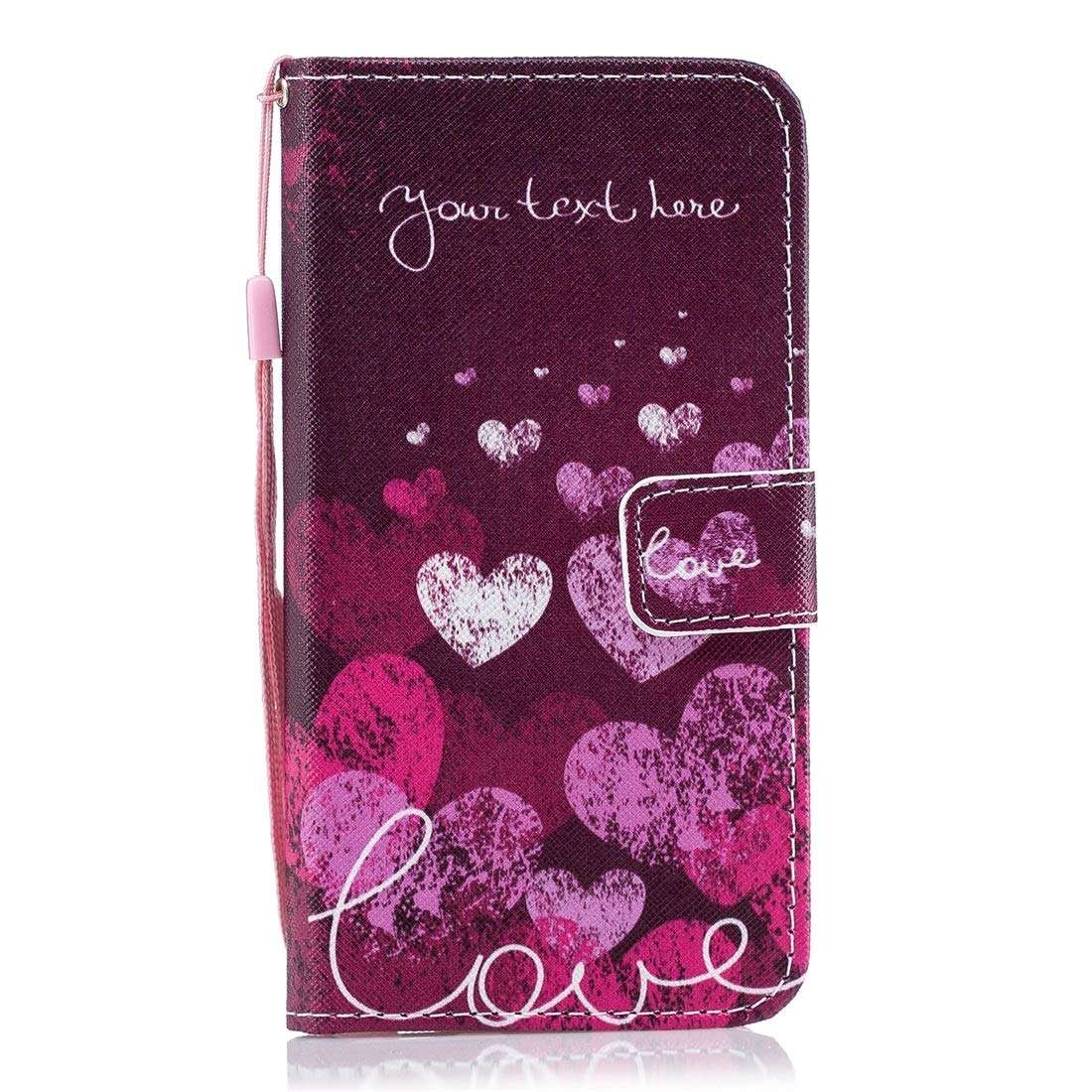 GUOSHU Mobile Phone Case Bag Letter Heart Pattern Horizontal Flip Leather Case for Huawei Nova 4, with Holder & Card Slots & Wallet Back Cover Case 1