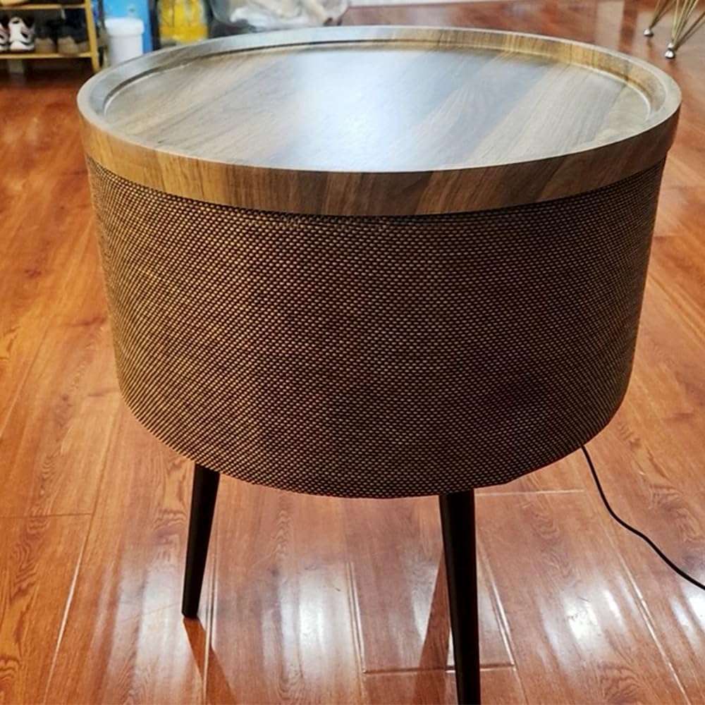 Flushbay Speaker Grill Cloth Speaker Fabric Protective Dustproof Mesh Cloth Stereo Fabric Replacement for Home Stage Speakers, Media Cabinet, KTV Box (Black-Brown) 6