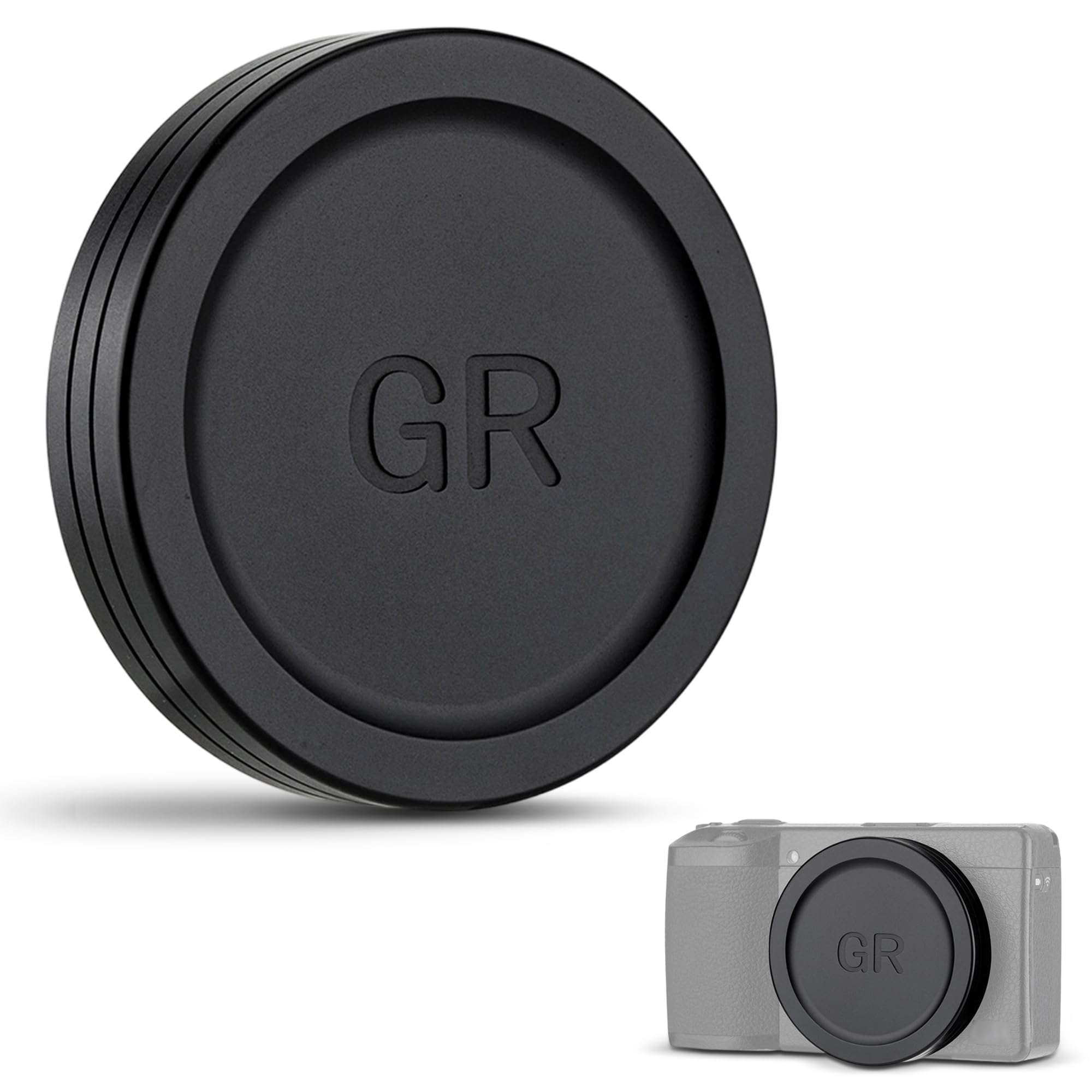 JJC Camera Lens Cap for Ricoh GR IV GRIV GR4 GR IV HDF Monochrome with Soft EVA Interior, Aluminium Durable Lens Protector Cover for GR 4 Digital Camera Accessories, Anti-dust and Scratch-Resistant 1