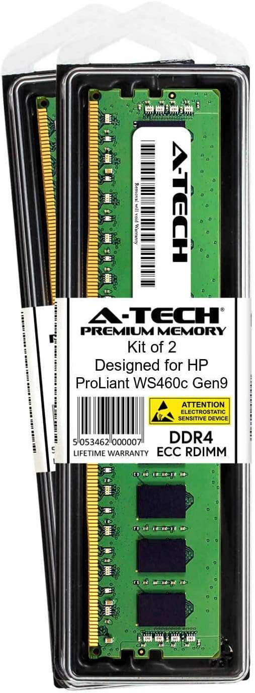 A-Tech 32GB Kit (2 x 16GB) for HP ProLiant WS460c Gen9 G9 - DDR4 PC4-21300 2666Mhz ECC Registered RDIMM 1Rx4 - Server Memory Ram Equivalent to 872970-001 872837-091 867855-B21 840757-091 815098-B21 2