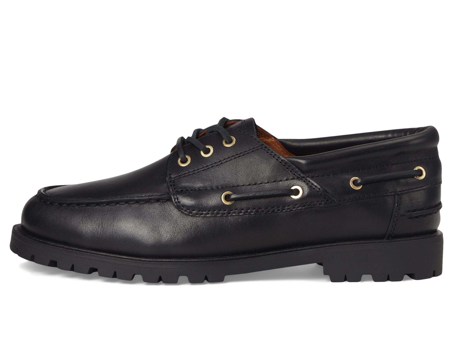 Vagaband Shoemakers Women's Joslyn Leather Boat Shoes, Black, 6 5