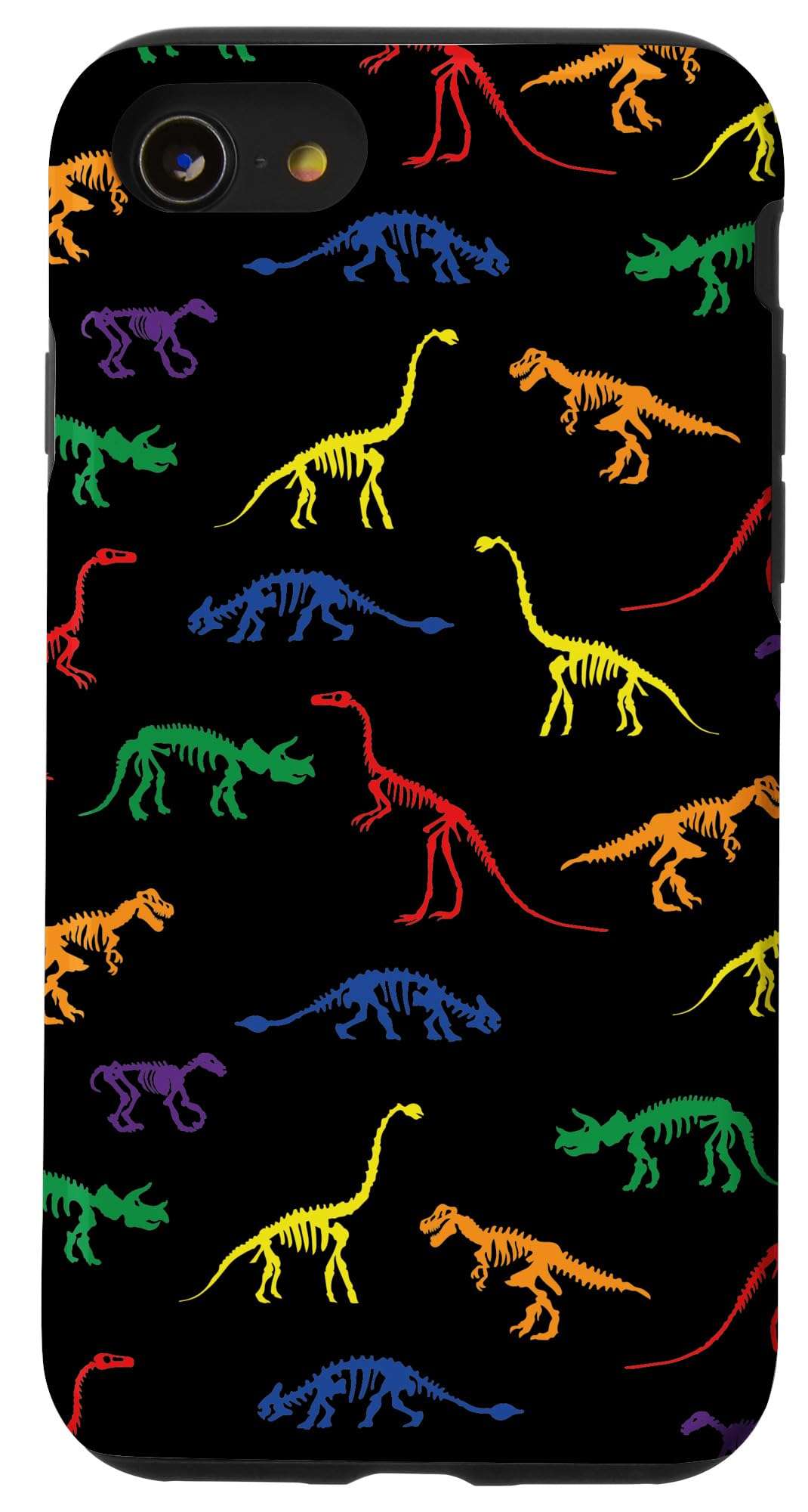 iPhone SE (2020) / 7 / 8 Rainbow Dinosaur Queer T Rex Fossil Skeletons LGBT Gay Pride Case 1