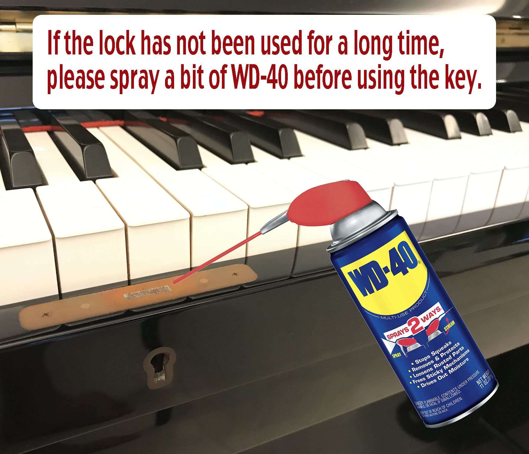 NeoPRO Fallboard Lock Key Generic fit for YAMAHA KAWAI Upright(Vertical) Grand(Baby) Piano (YAMAHA/KAWAI Upright Piano) 4