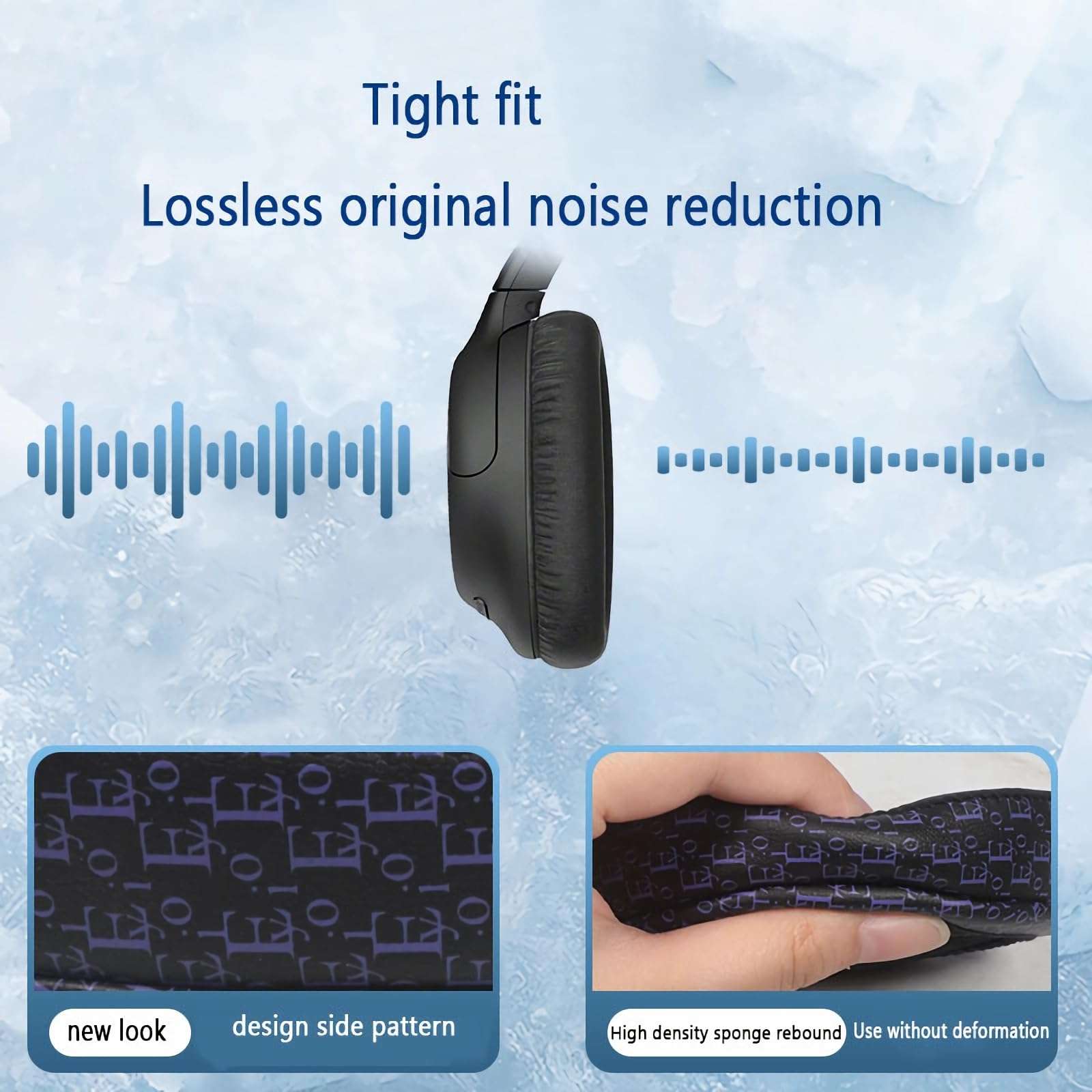 JHK Replacement Mesh Ear Pad Covers Earpad for Sony WH-CH700 Headphones Headset Ear Cushion Cover Repair Parts,Pink 3