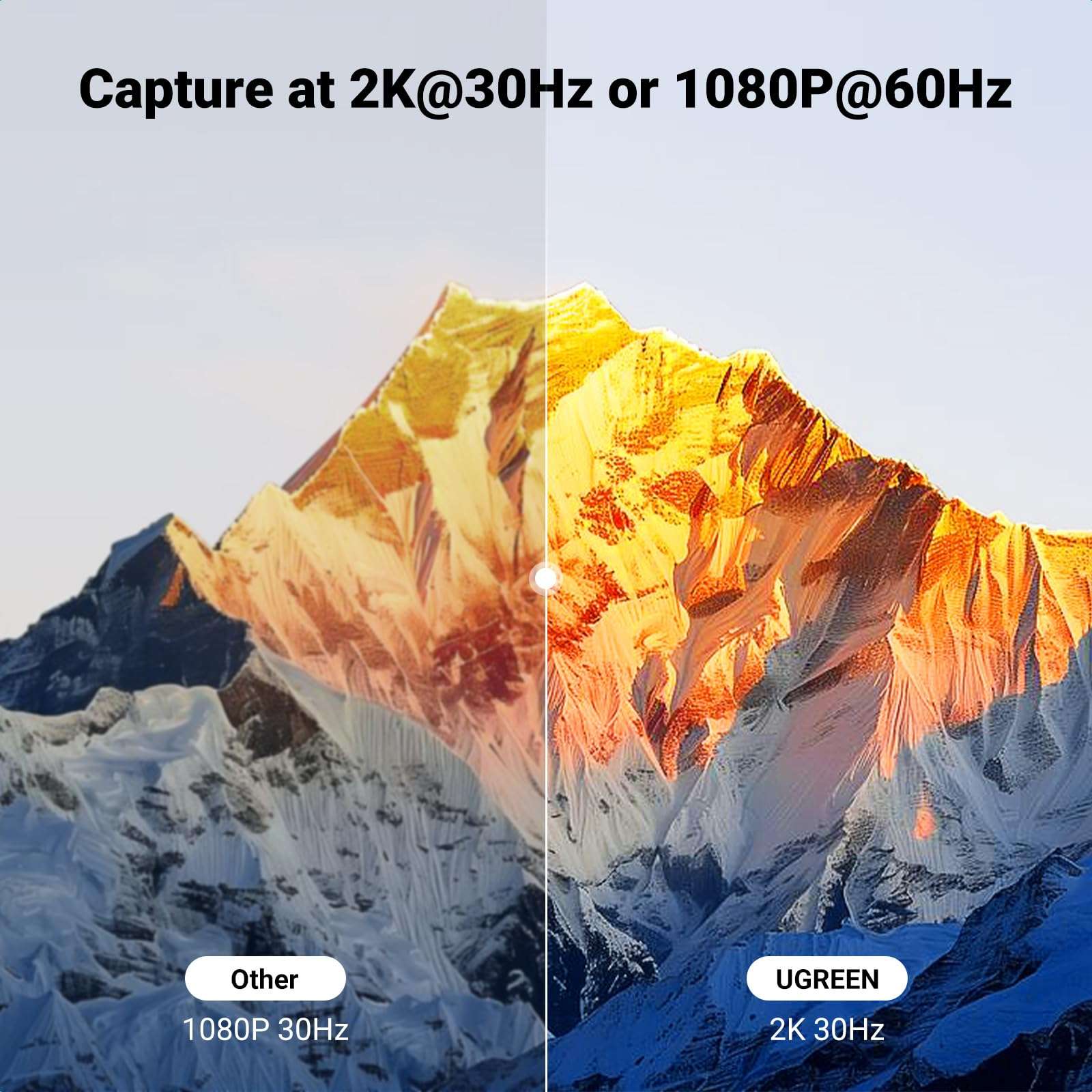 UGREEN 2K@30Hz HDMI Capture Card, 4K@30Hz HDMI Loop Out Video Capture Card USB 3.0 Full HD 1080P 60FPS with Low Latency for Streaming Gaming, Recording, Compatible with Switch 2, PS5, Xbox, PC, Mac 5