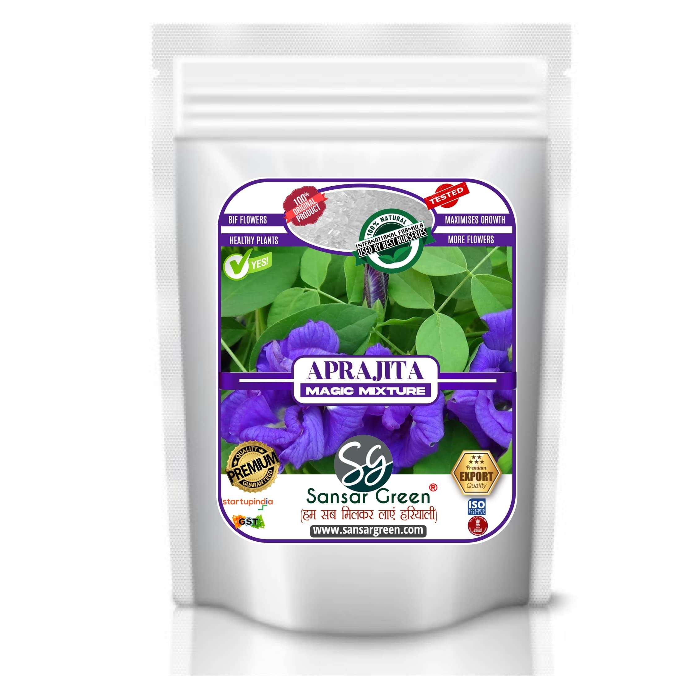 Sansar Green® Aparajita Magic Mixture, Essential Super Powerful Organic Fertilizer for Aparajita Plants with ++ Growth Booster and Active Micro Organism (1800gm) 1