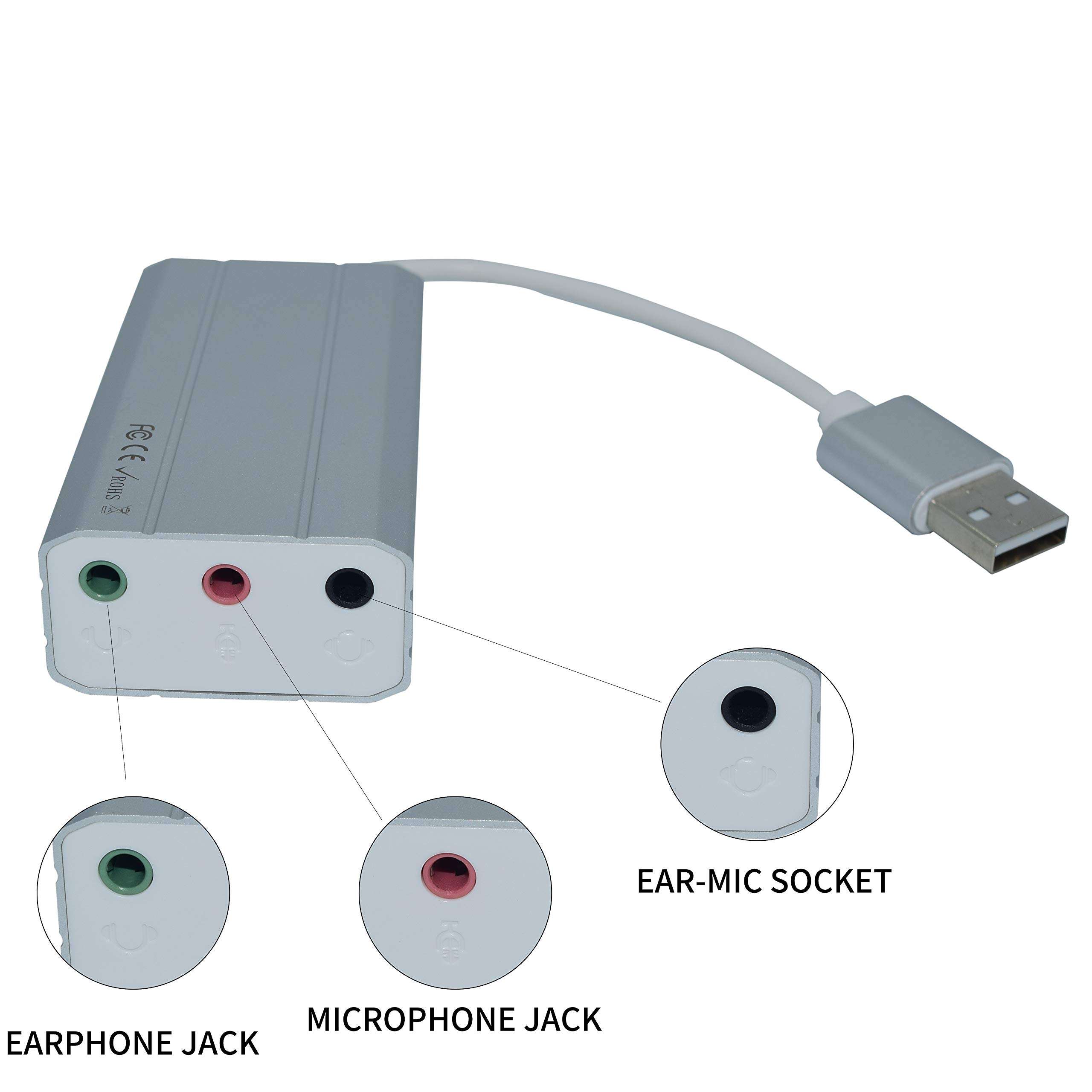 YXY USB Hub 8 in 1 USB 2.0 Adapter with 3 Audio Mic Port 3.5mm Headphone and Microphone,SD&TF Card Reader,Audio Jack for MacBook Pro and Other UBS Devices 6