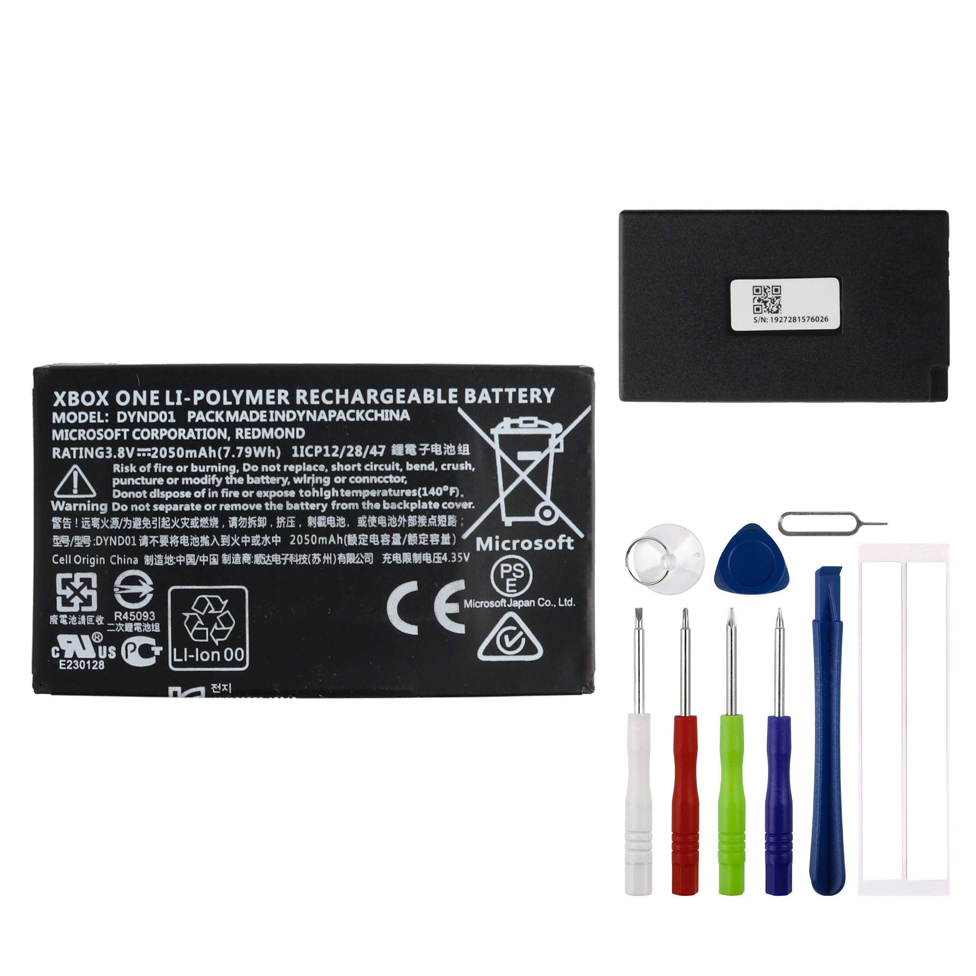 E-YIIVIIL Replacement Battery DYND01 for Microsoft Xbox Elite Serie 2 (Model 1797), 3.7V 1800mAH，with Repair Tool Kit 1