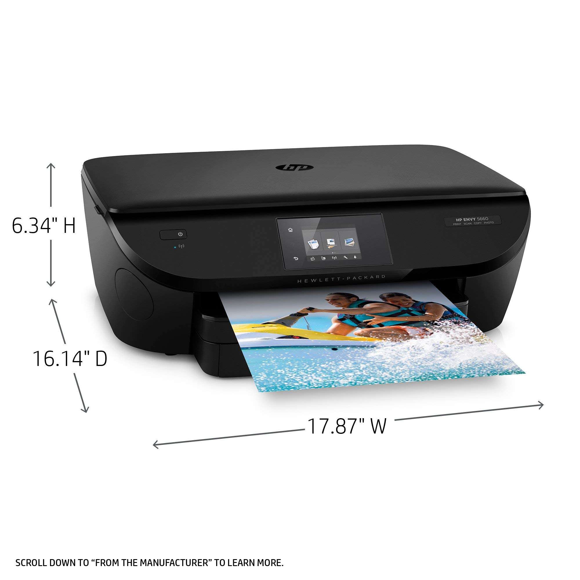 HP ENVY 5660 Wireless All-in-One Photo Printer with Mobile Printing, HP Instant Ink & Amazon Dash Replenishment ready (F8B04A) (Renewed) 3