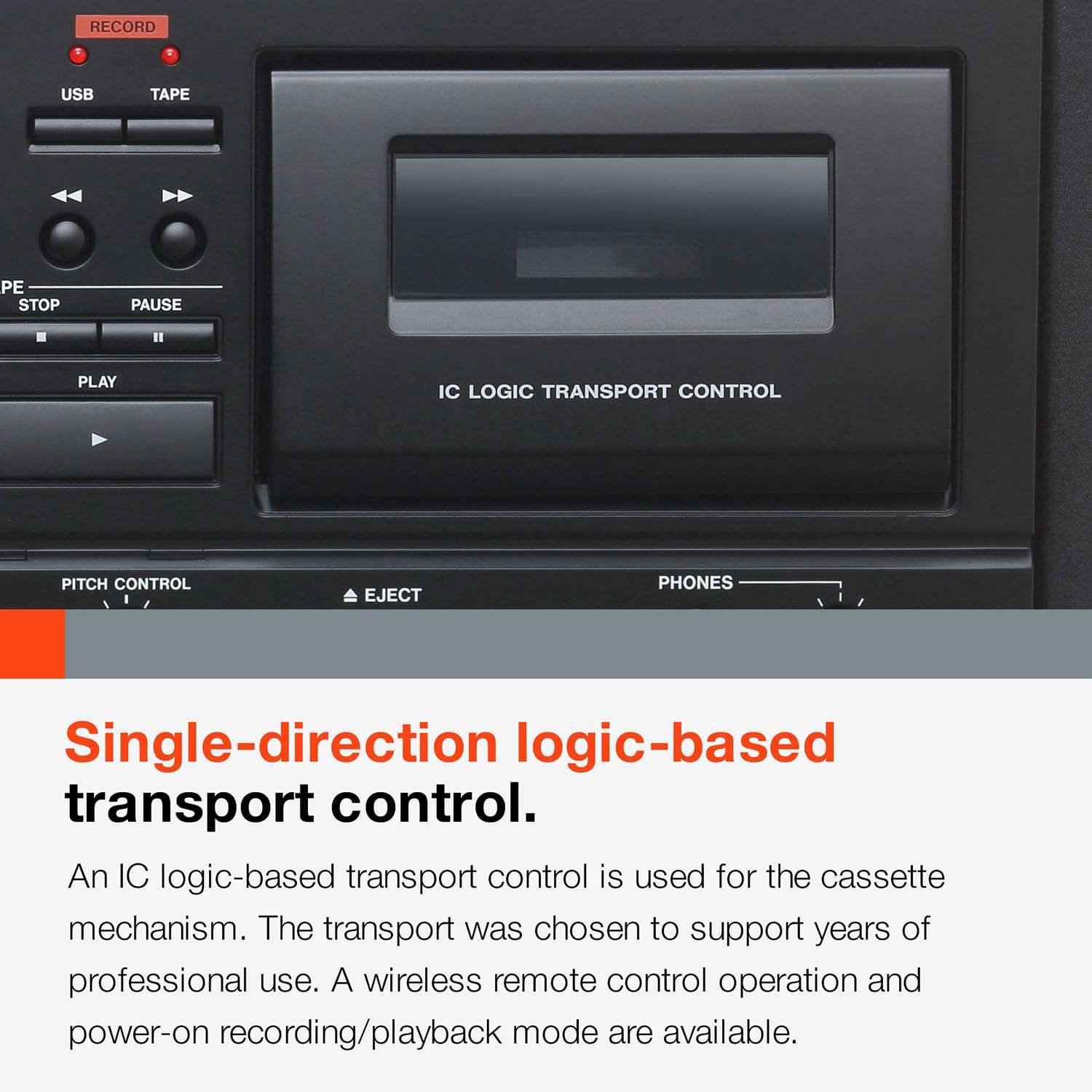 Tascam CD-A580 Rackmount Cassette/CD/USB MP3 Player Recorder Combo 5