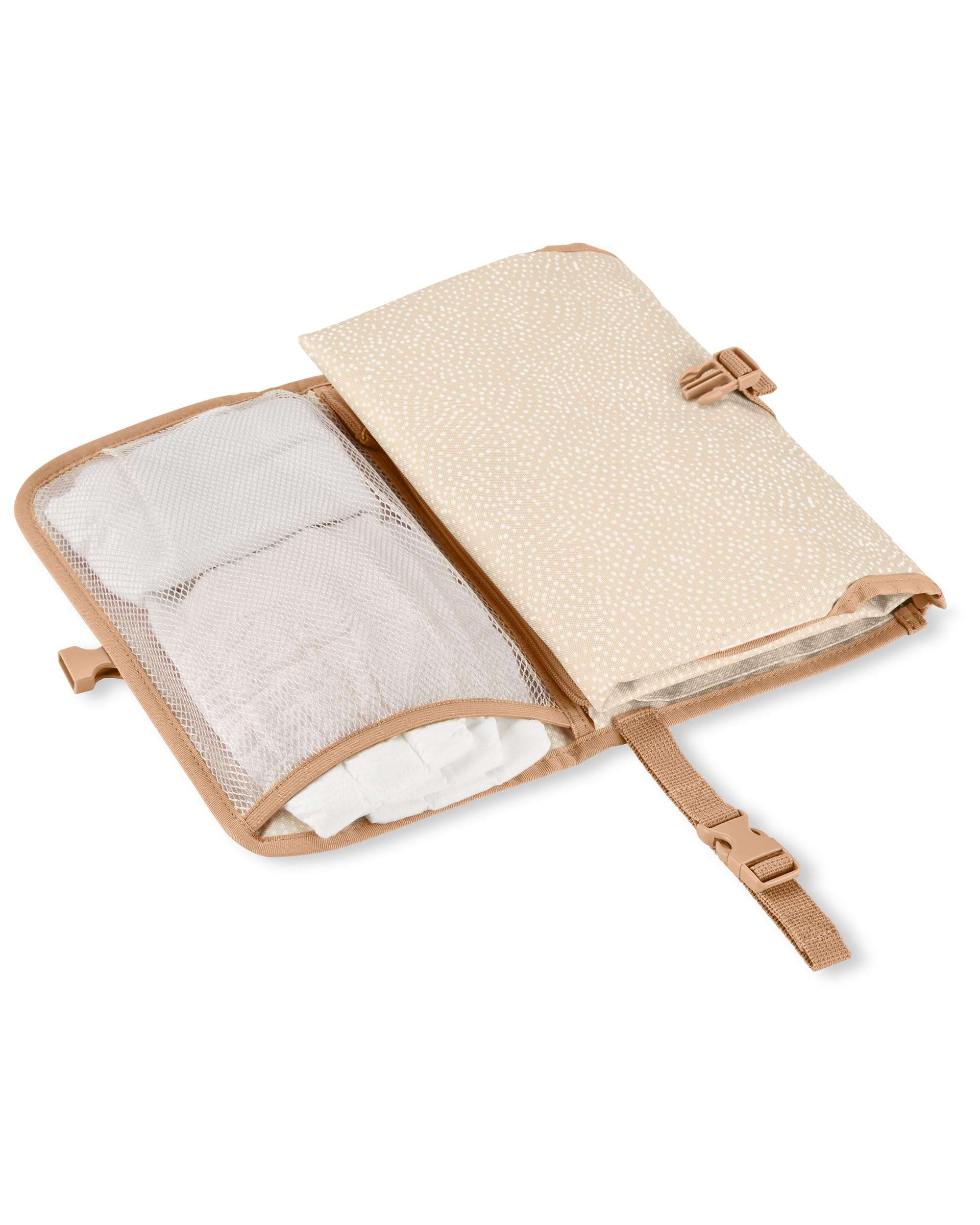 Skip Hop Portable Baby Changing Pad, Pronto, Beige Swirl Dot 6