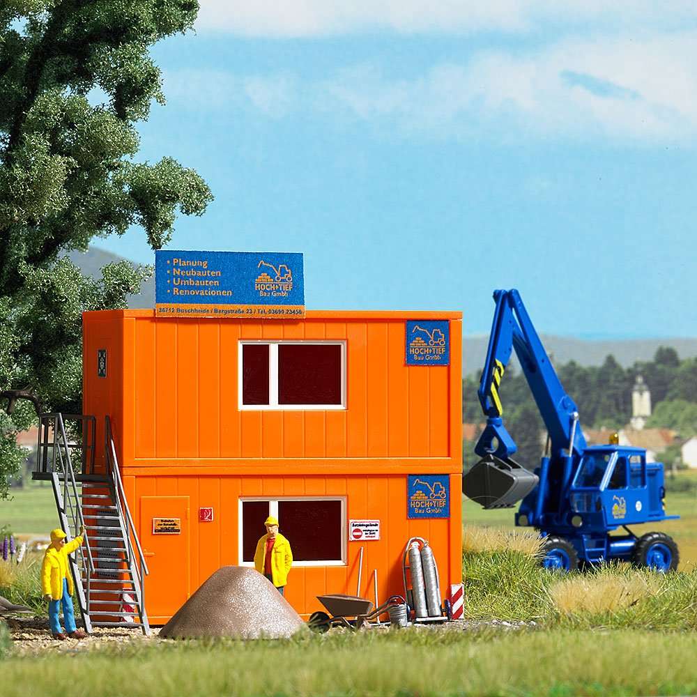 Busch 1036 Construction Site Center 2 HO Structure Scale Model Structure 2