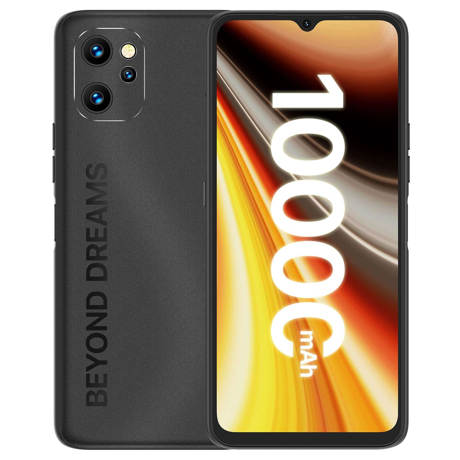 UMIDIGI Power 7 MAX Unlocked Cell Phone,6GB+128GB 10000mAh Battery,6.7" Full Screen + 48MP AI Triple Camera Android Smartphone,NFC,GPS,Face & Fingerprint,BLE 5.0, WiFi 2.4GHz/5GHz,Warranty,Black