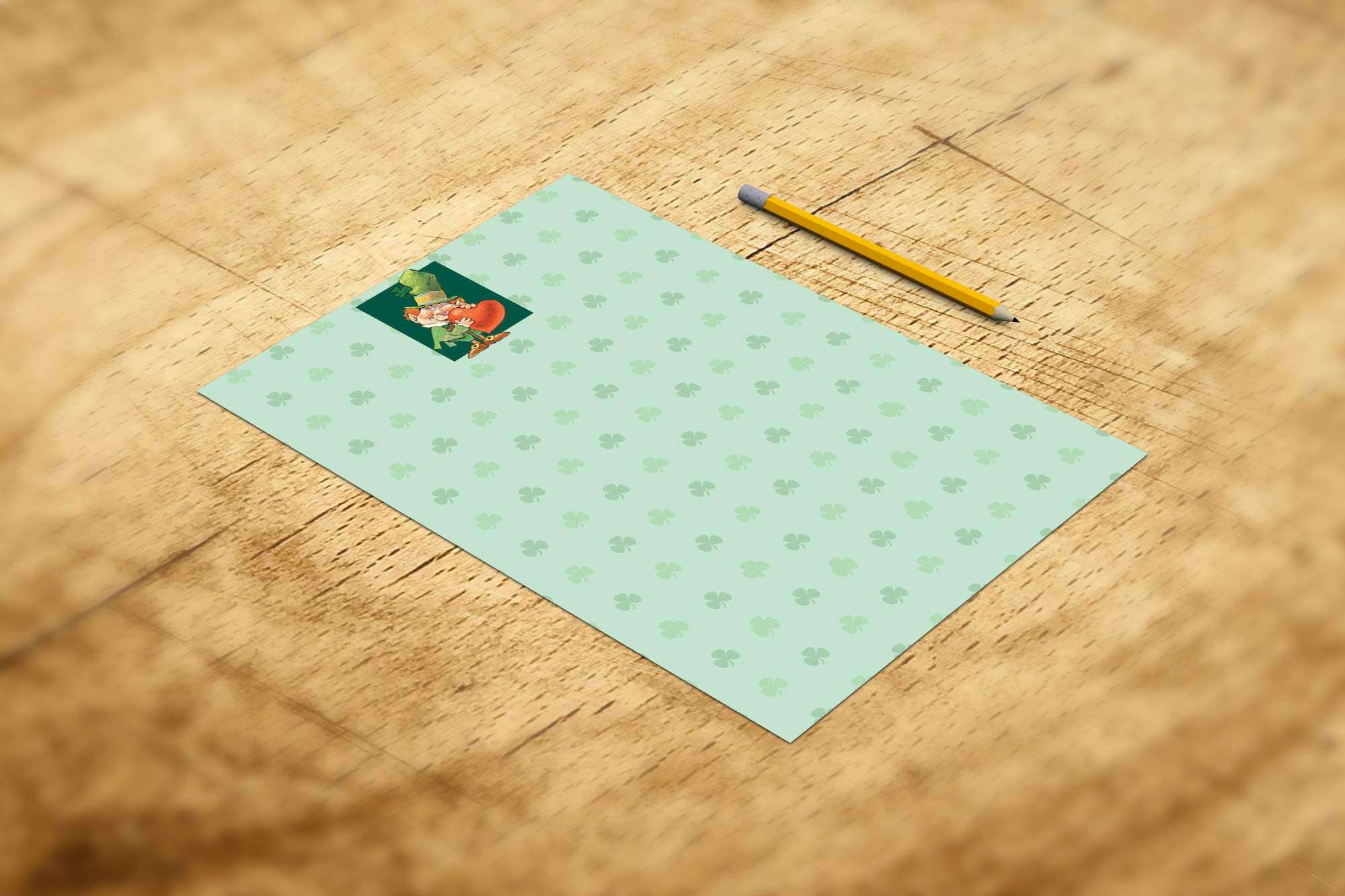 St. Patrick's Day Stationery - 8.5 x 11-60 St Patricks Day Letterhead Sheets - St Patty Day Letterhead 2