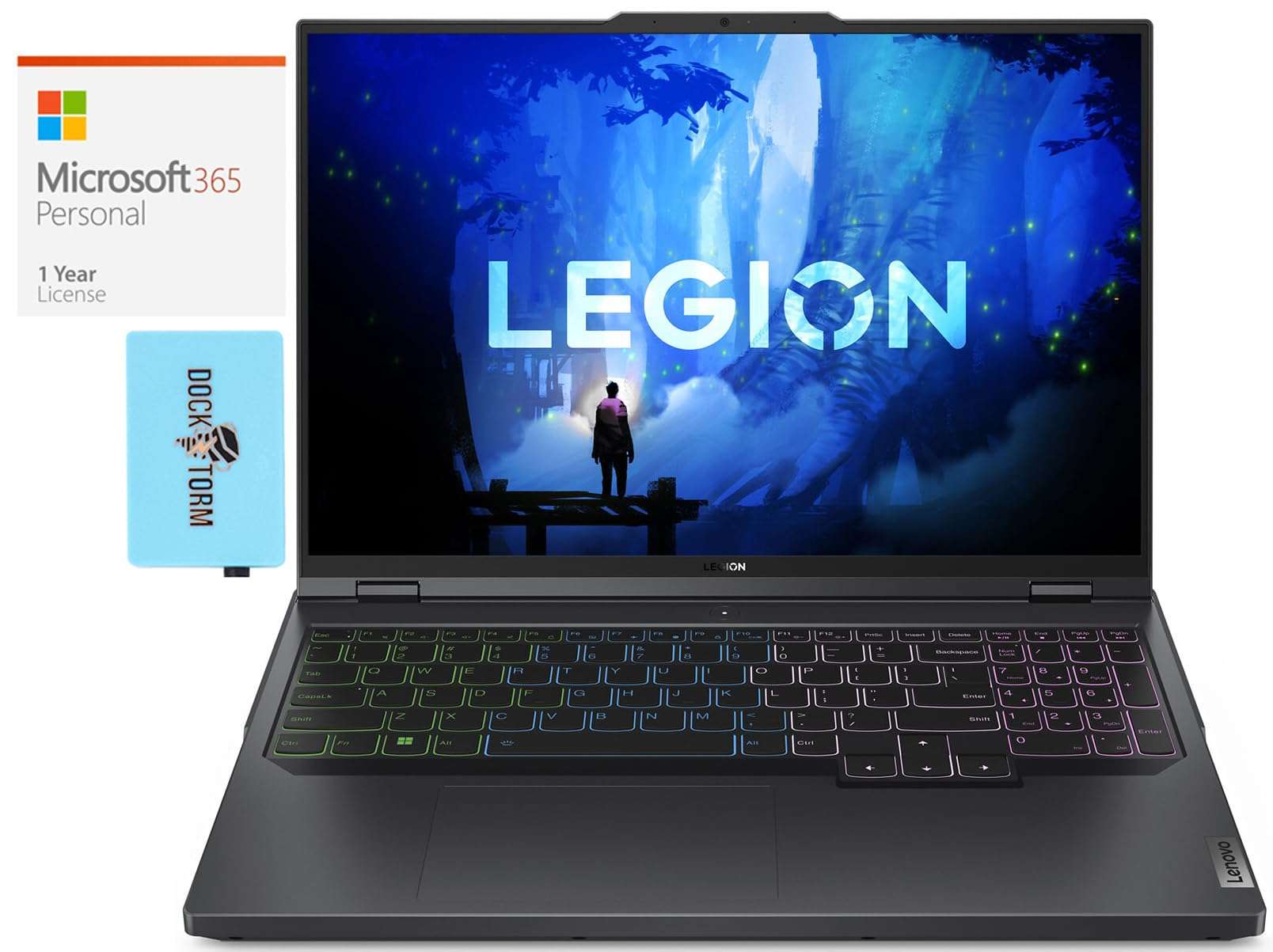 Lenovo Legion Pro 5i Gen 8 Gaming Laptop (Intel i5-13500HX 14-Core, 64GB DDR5 4800MHz RAM, 2x2TB PCIe SSD (4TB), GeForce RTX 4050, 16.0" 165 Hz Win 10 Pro) with MS 365 Personal, Dockztorm Hub