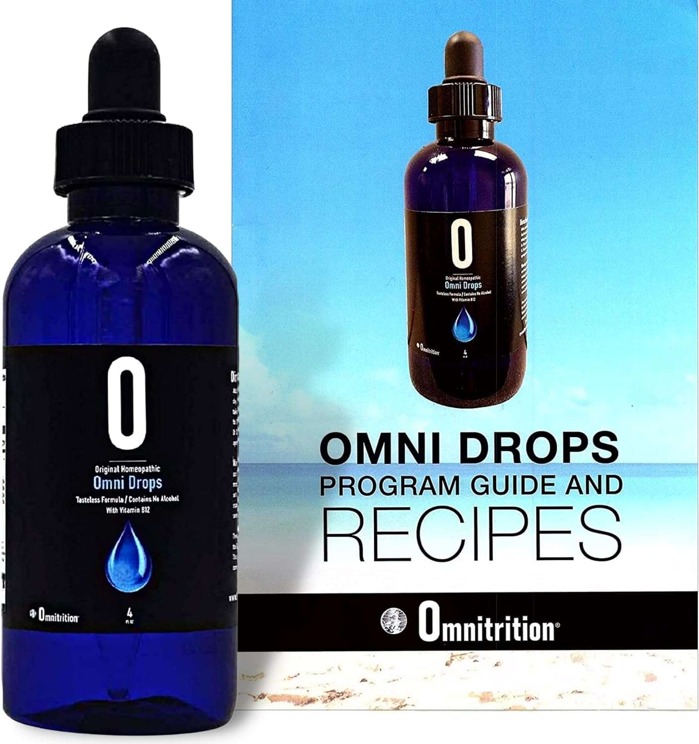 Omni Drops Diet Drops with Vitamin B12 - 4 oz with Program Guide 1