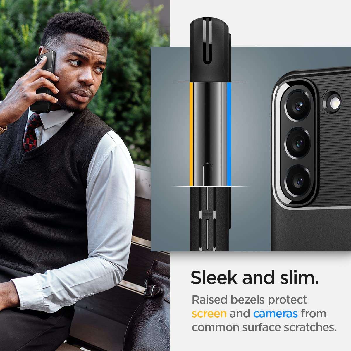 Spigen Rugged Armor Designed for Galaxy S22 Plus Case (2022) - Matte Black 6