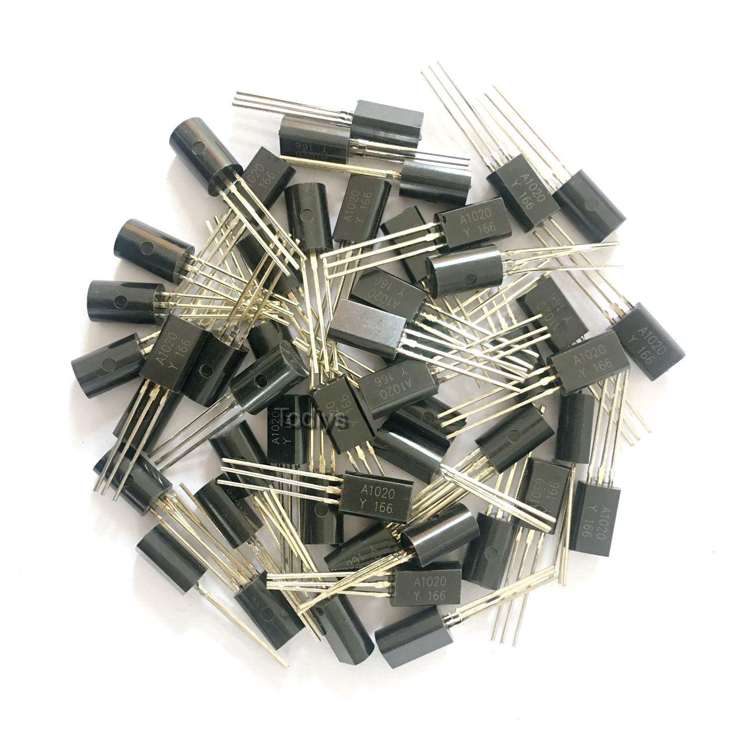 Todiys New 50Pcs for A1020Y A1020-Y 2SA1020 2SA1020-Y 50V 2A TO-92 PNP DIP Transistor​s 2SA1020Y